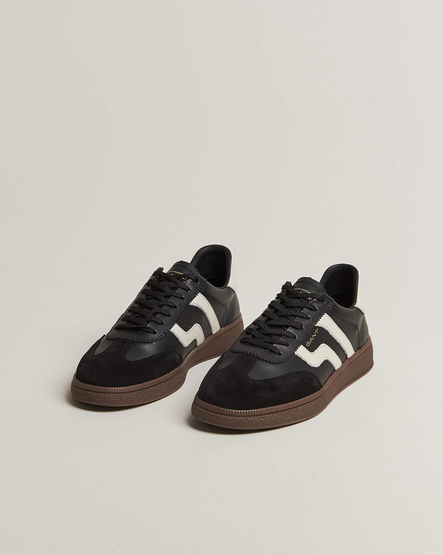 Heren | Sneakers | Gant | Cuzmo Leather/Suede Sneaker Black/White