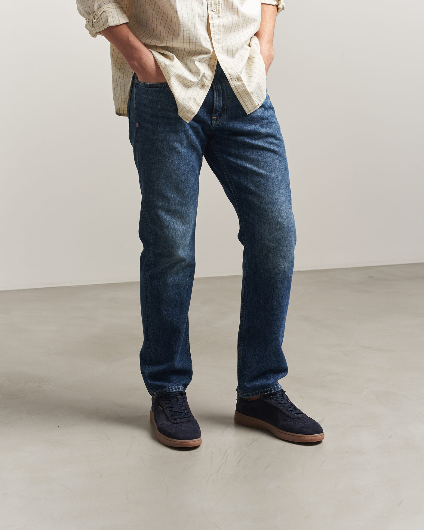 Heren | Sneakers | Gant | Cuzmo Suede Sneaker Marine