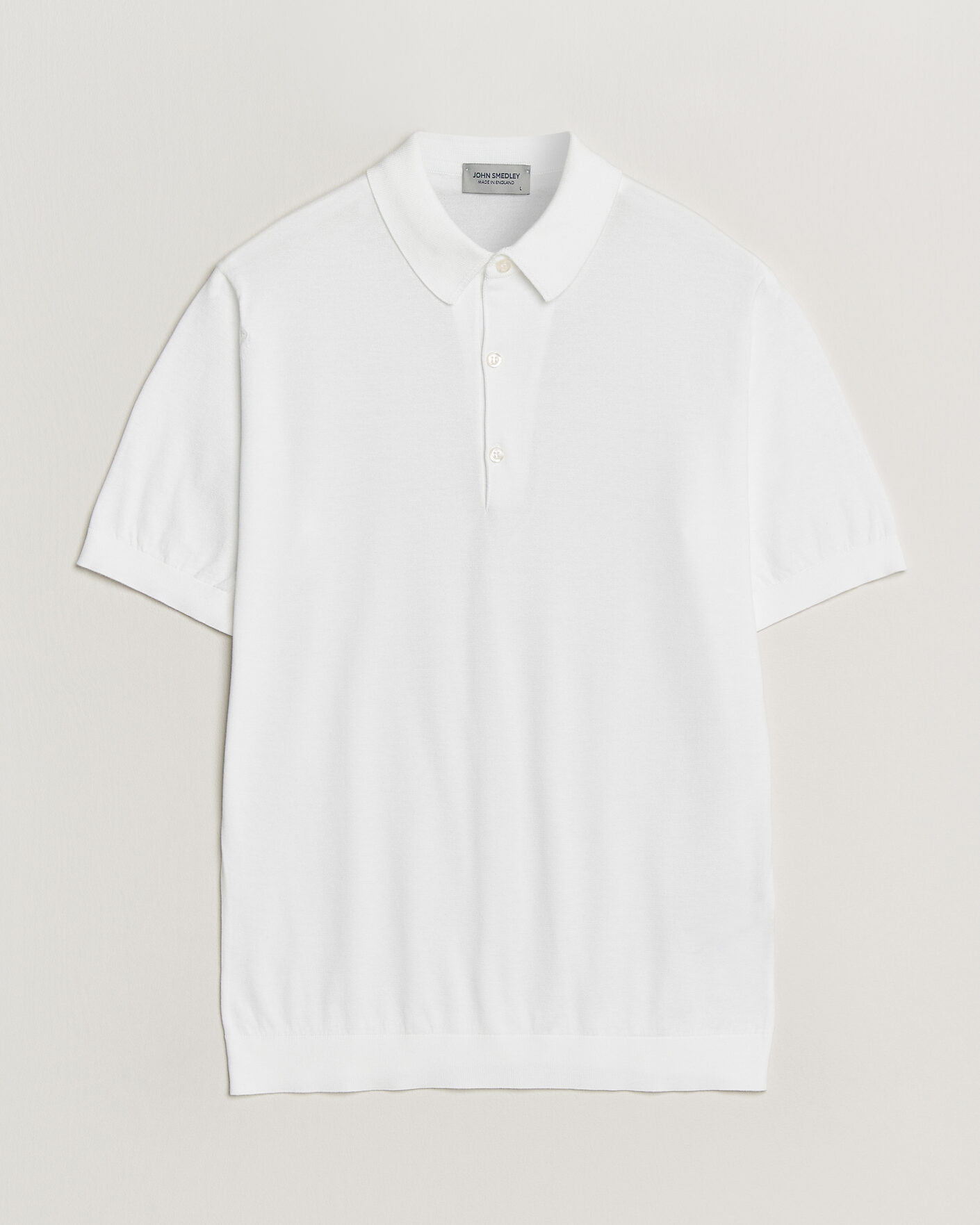 Heren | Polo's | John Smedley | Adrian Slim Fit Sea Island Cotton Polo White
