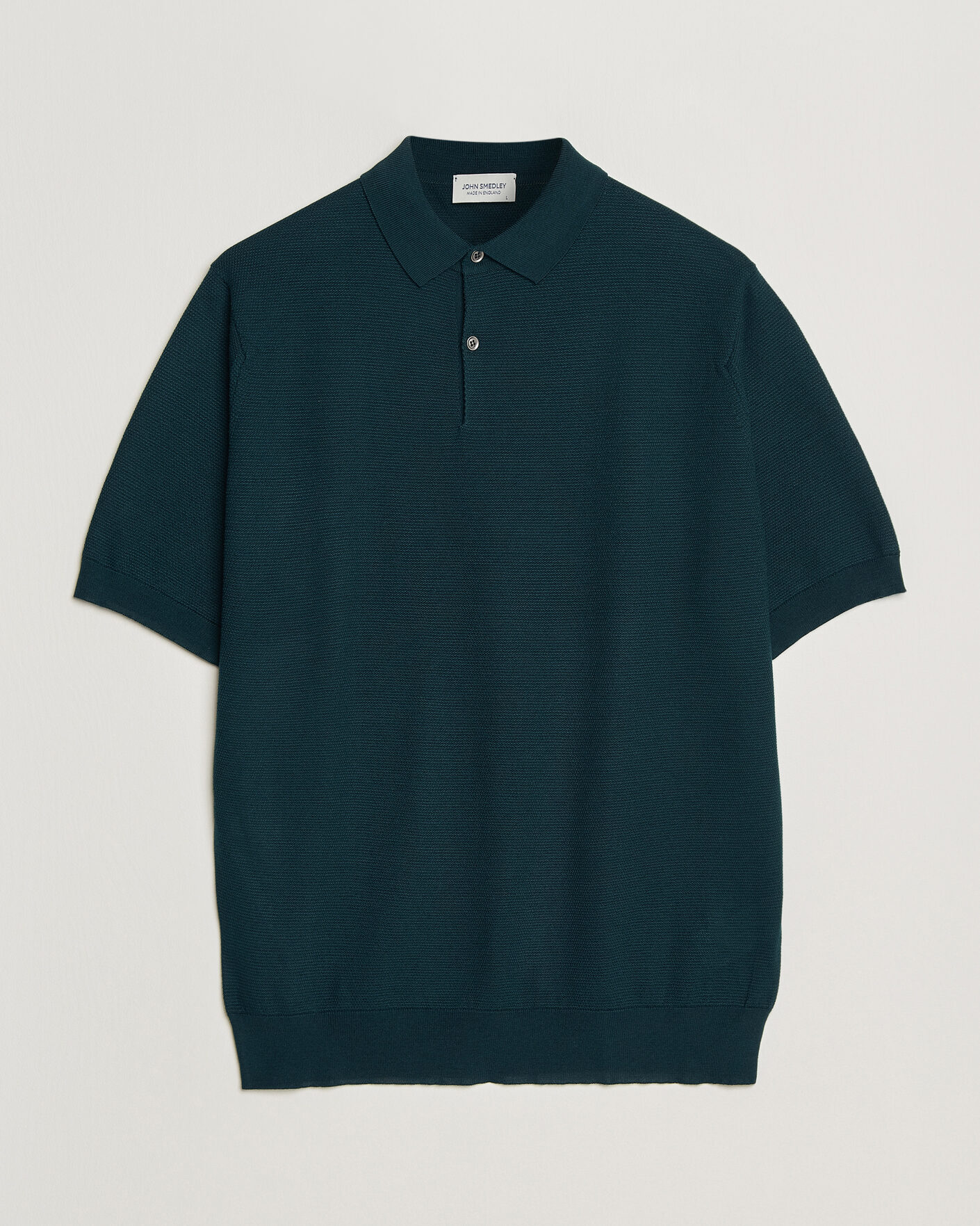 Heren | Polo's | John Smedley | 14 Singular Knitted Textured Polo Richardson Green