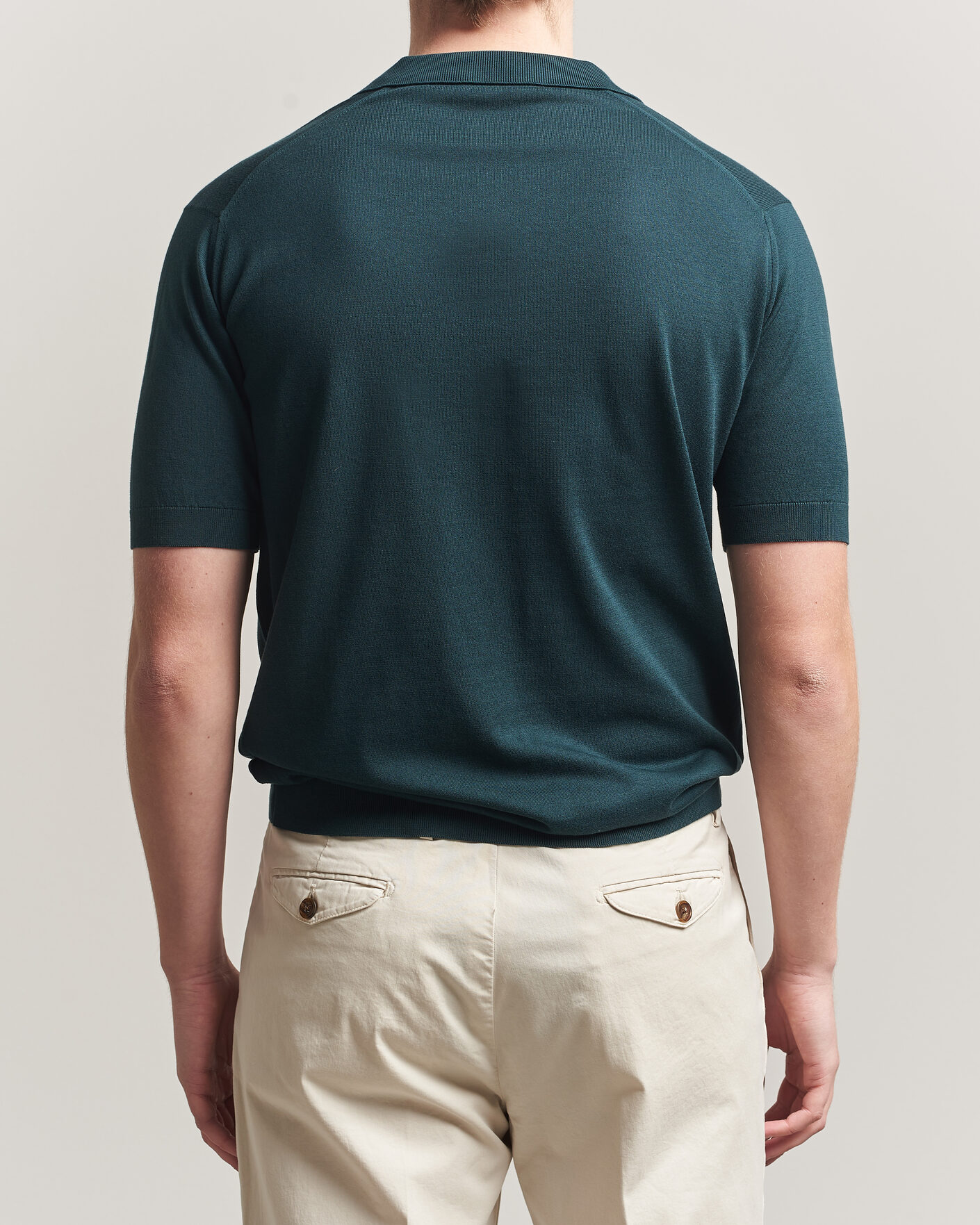 Heren | Polo's | John Smedley | Noah Open Collar Sea Island Polo Rainforest