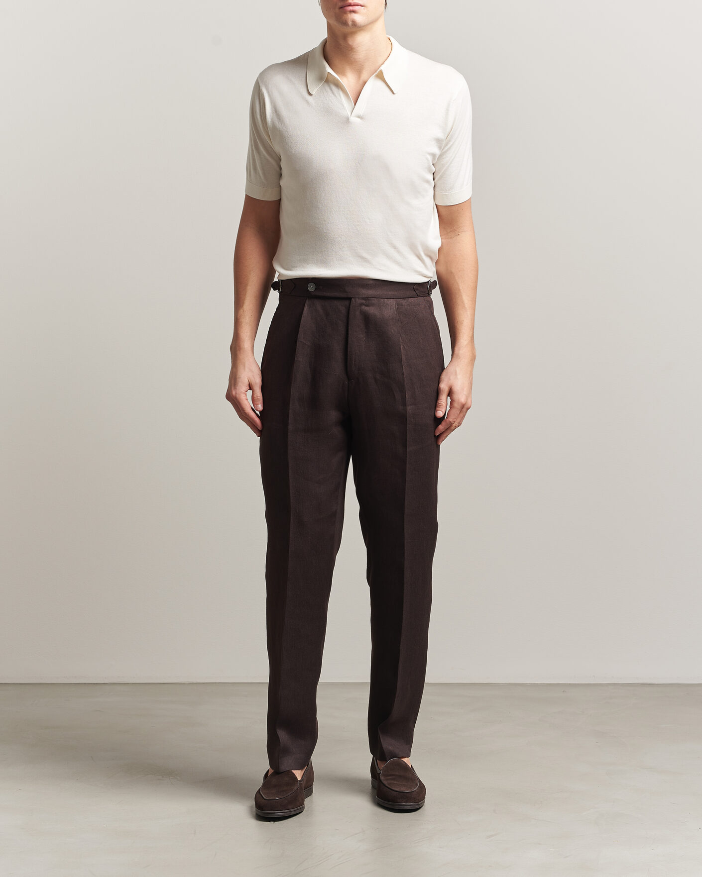 Heren | Polo's | John Smedley | Noah Open Collar Sea Island Polo Starch