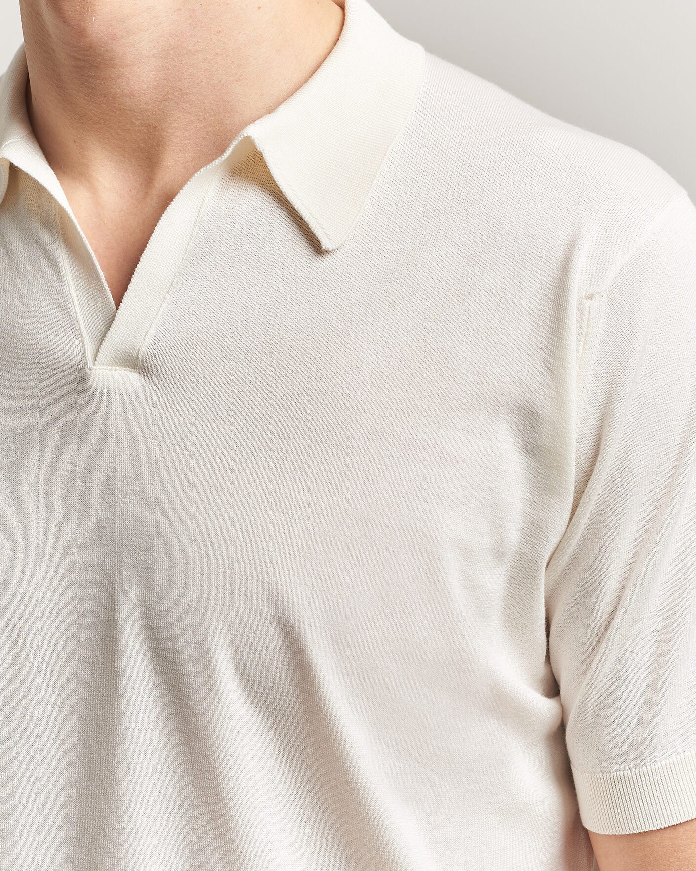 Heren | Polo's | John Smedley | Noah Open Collar Sea Island Polo Starch