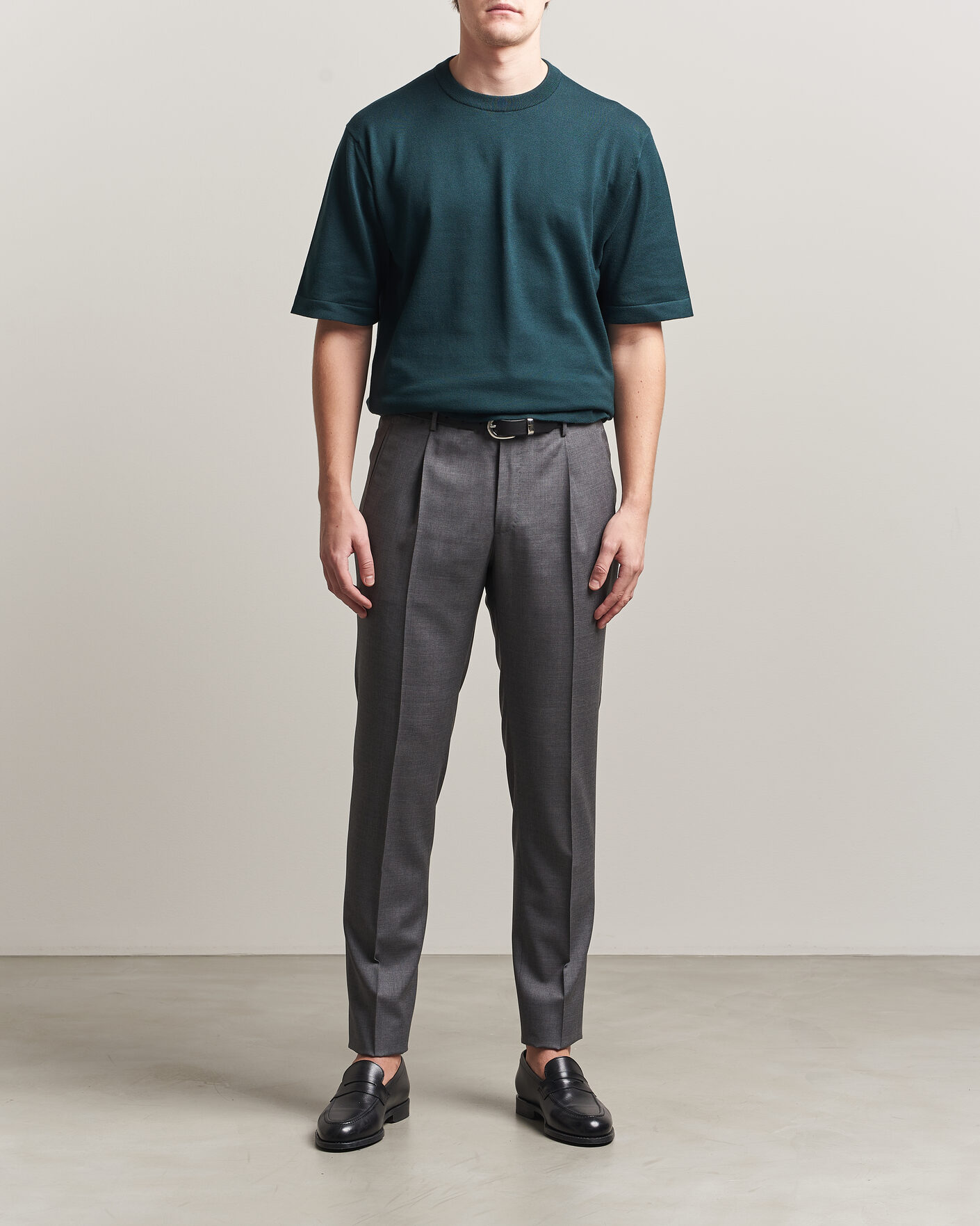 Heren | T-shirts | John Smedley | Tindall Sea Island Cotton T-Shirt Rainforest