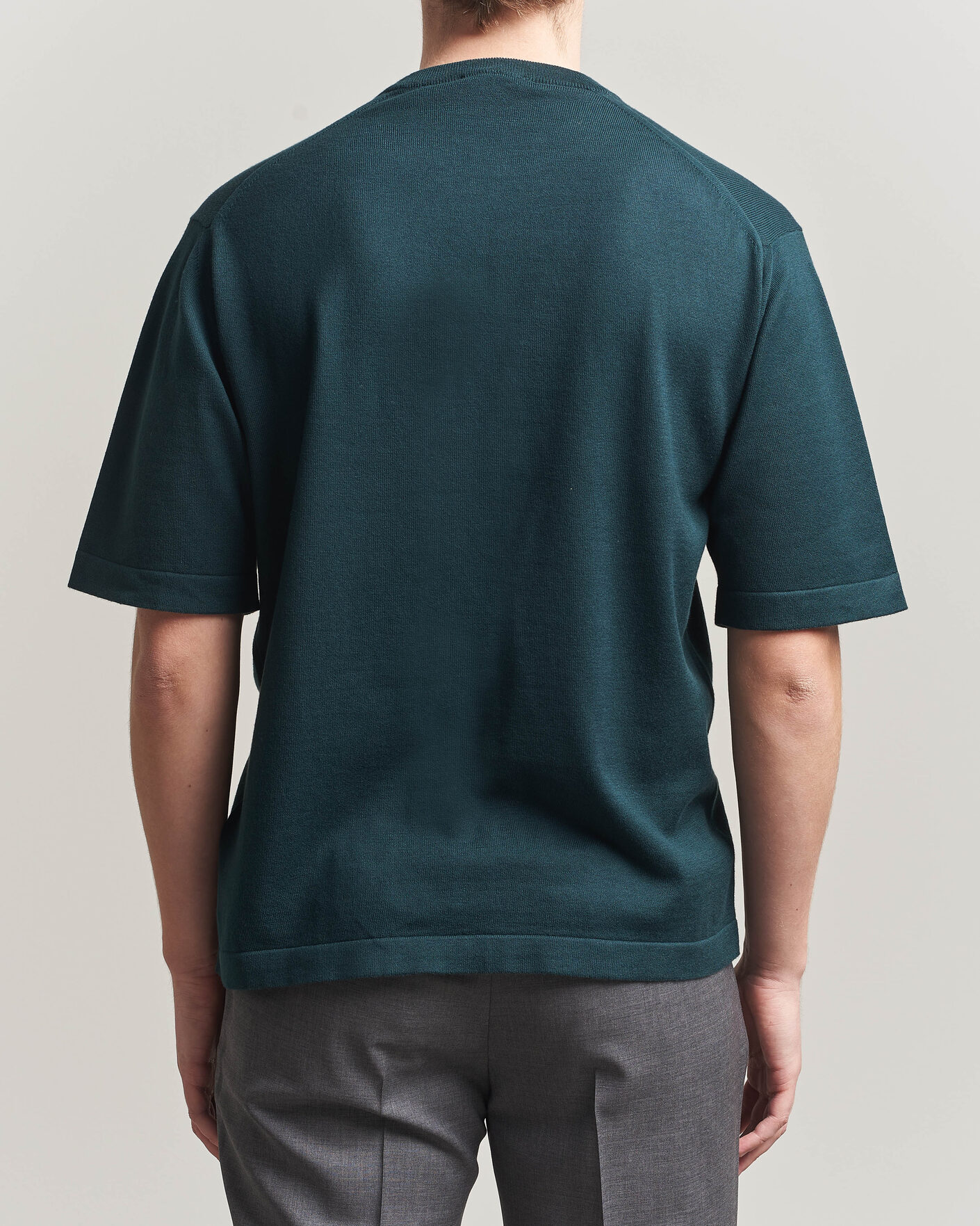 Heren | T-shirts | John Smedley | Tindall Sea Island Cotton T-Shirt Rainforest