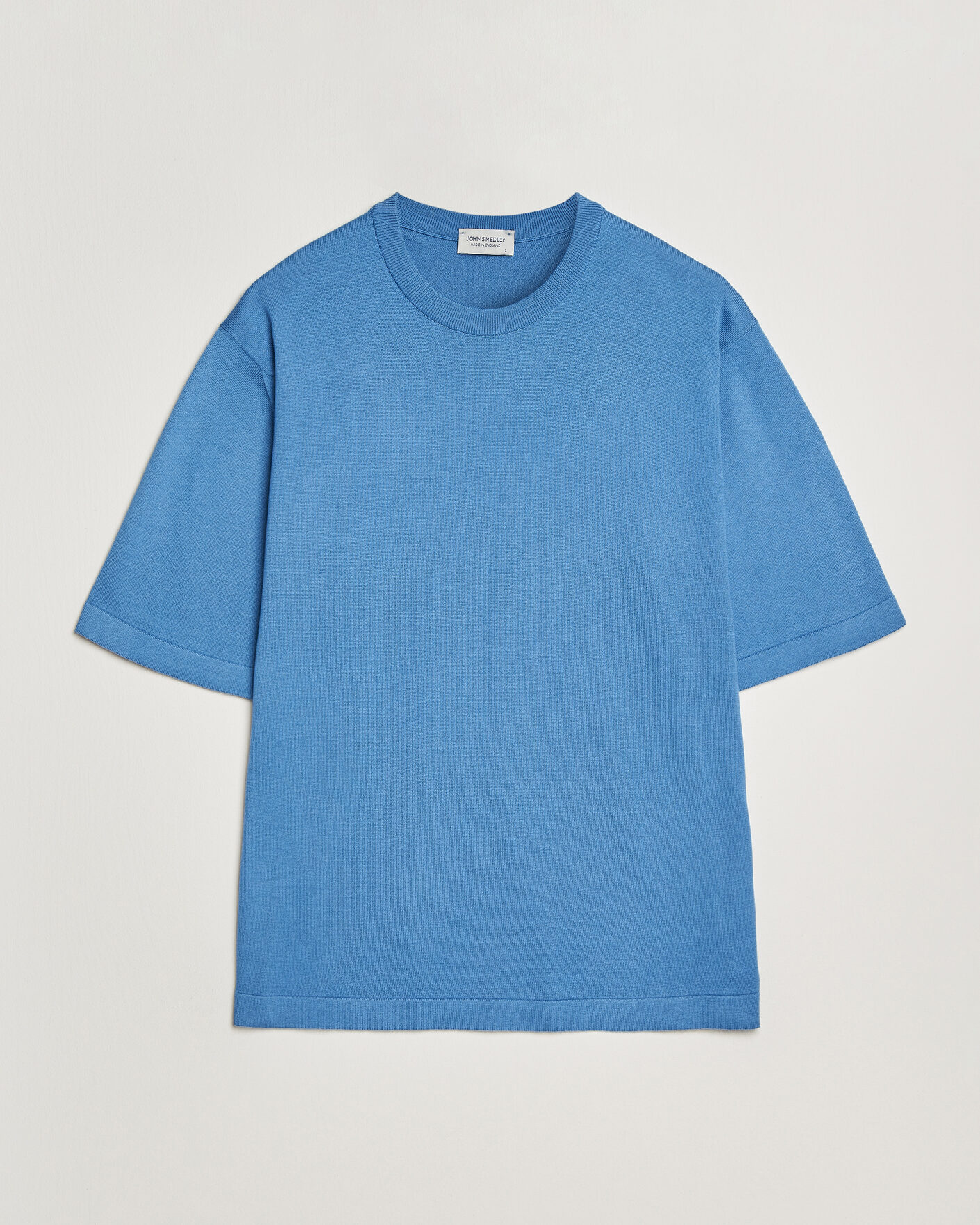 Heren | T-shirts | John Smedley | Tindall Sea Island Cotton T-Shirt Skye Blue