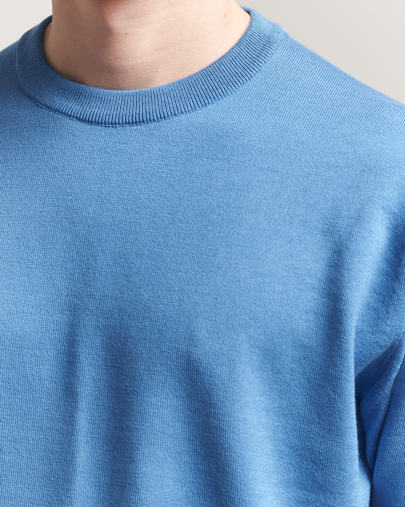 Heren | T-shirts | John Smedley | Tindall Sea Island Cotton T-Shirt Skye Blue