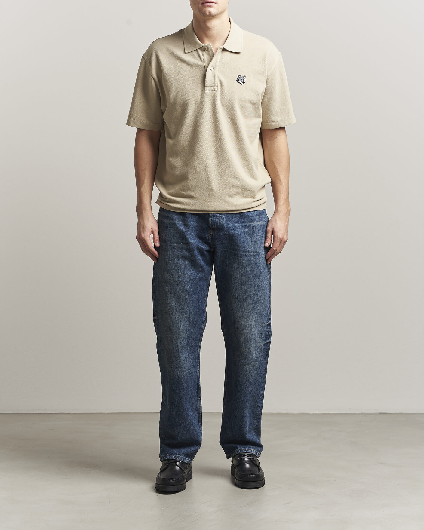 Heren | Polo's | Maison Kitsuné | Bold Fox Head Polo Tea Leaf