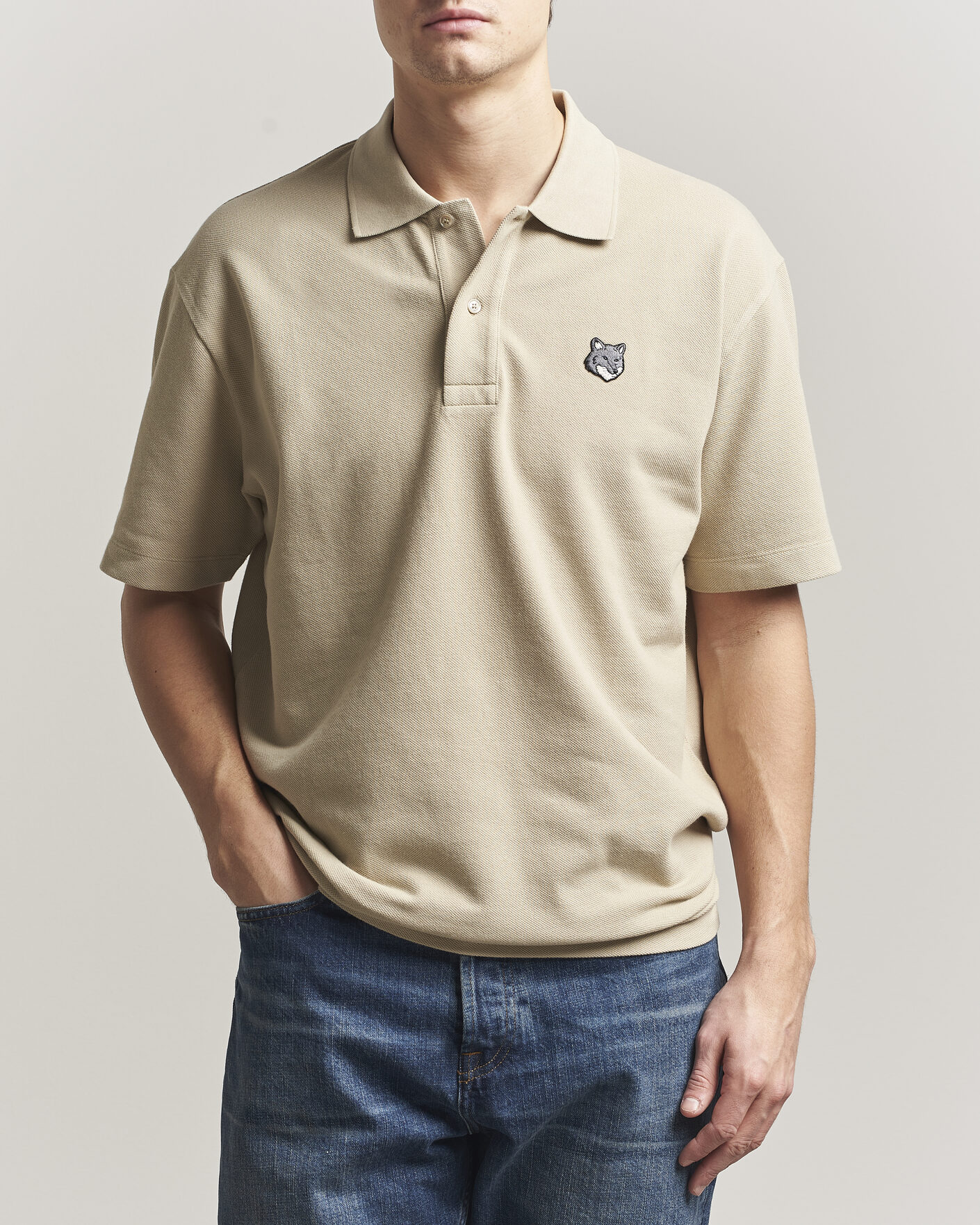 Heren | Polo's | Maison Kitsuné | Bold Fox Head Polo Tea Leaf