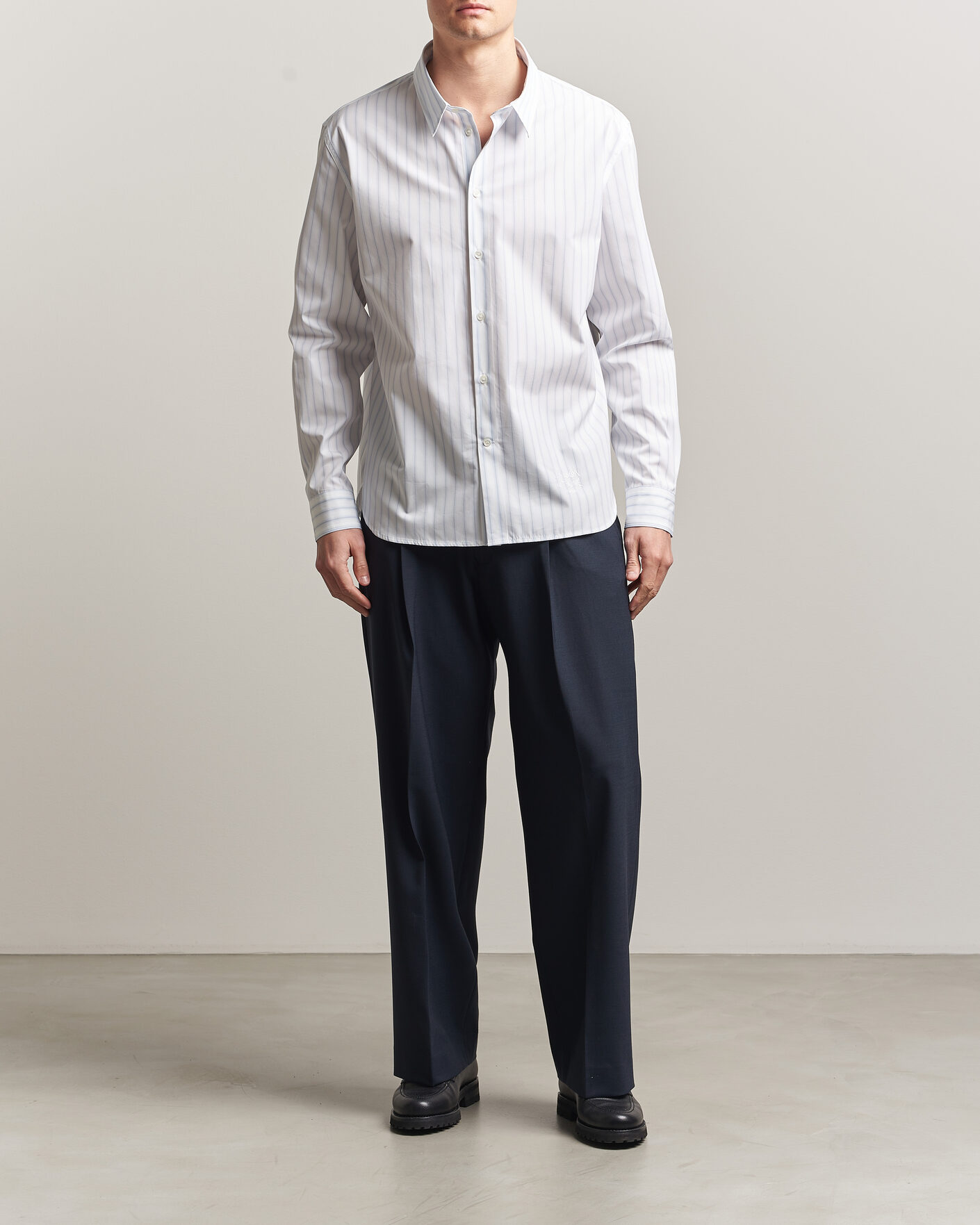 Heren | Overhemden | Maison Kitsuné | Casual Striped Shirt Blue/White