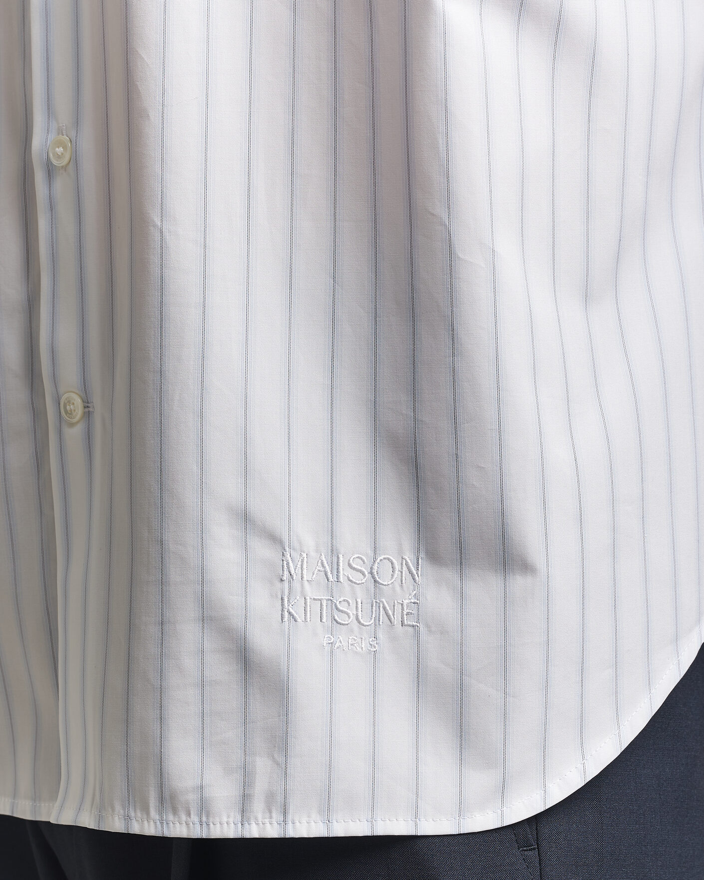 Heren | Overhemden | Maison Kitsuné | Casual Striped Shirt Blue/White