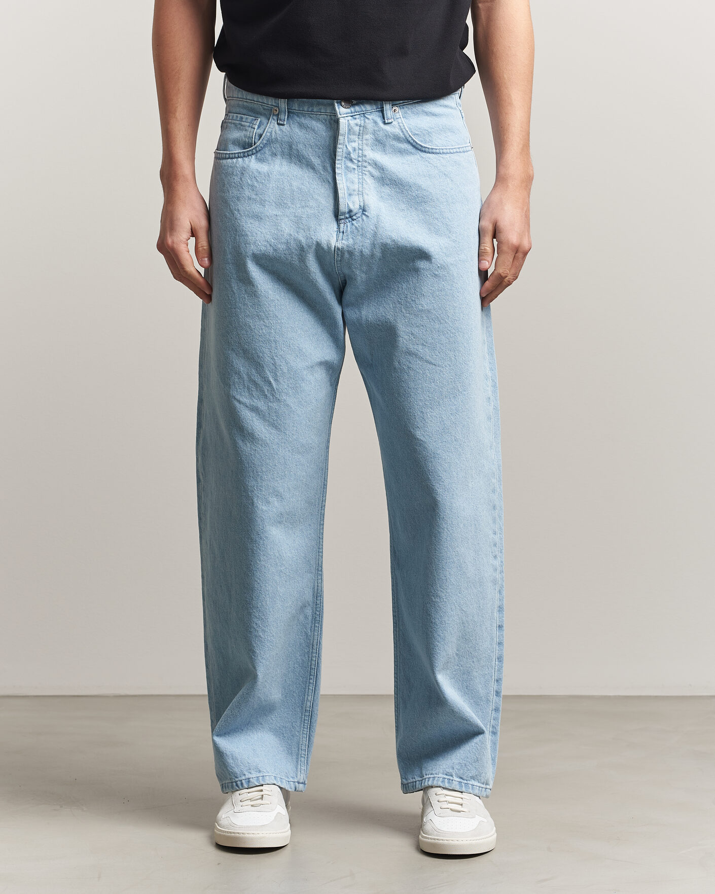 Heren | Jeans | Maison Kitsuné | Wide Fit Jeans Light Washed Indigo