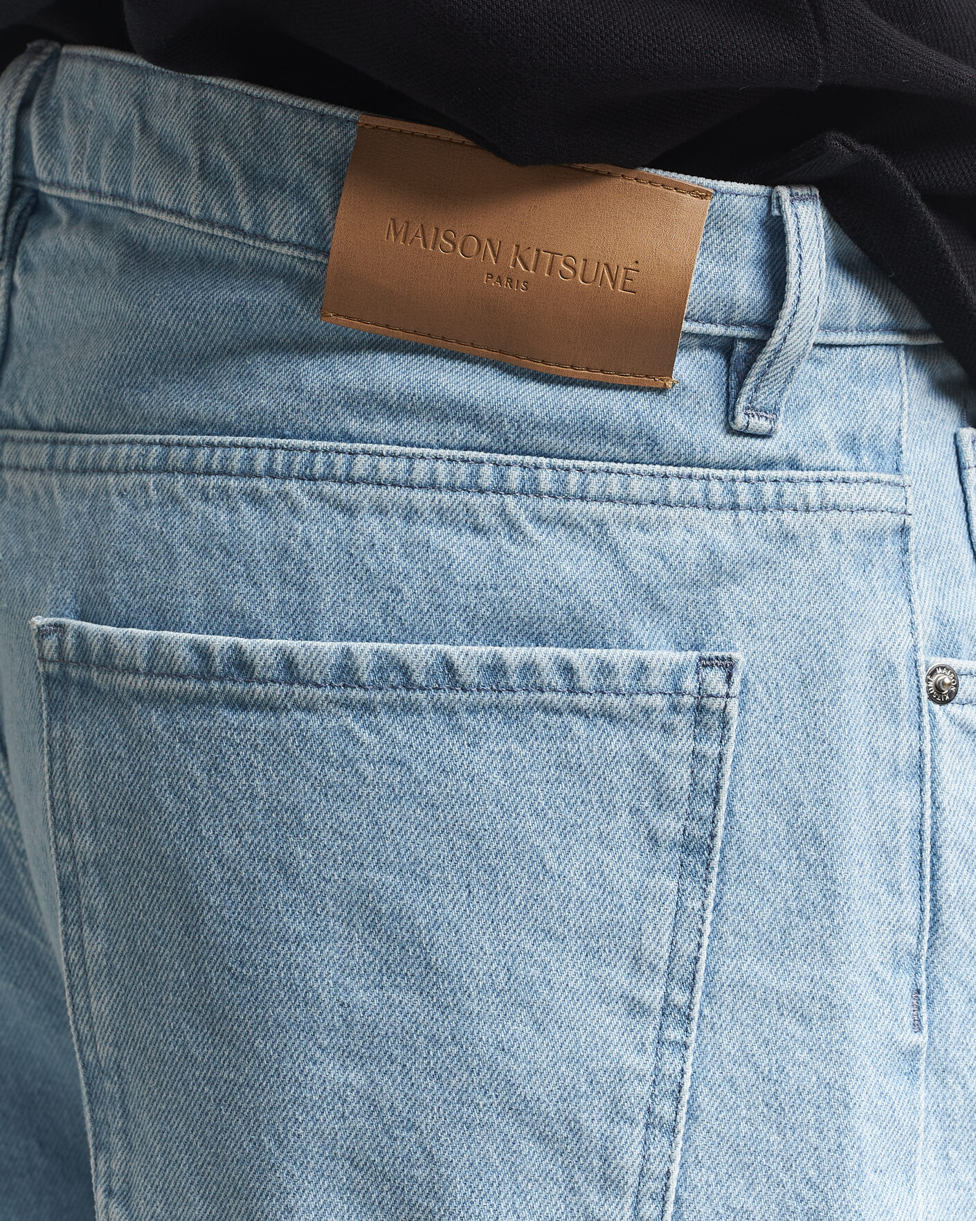 Heren | Broeken | Maison Kitsuné | Wide Fit Jeans Light Washed Indigo