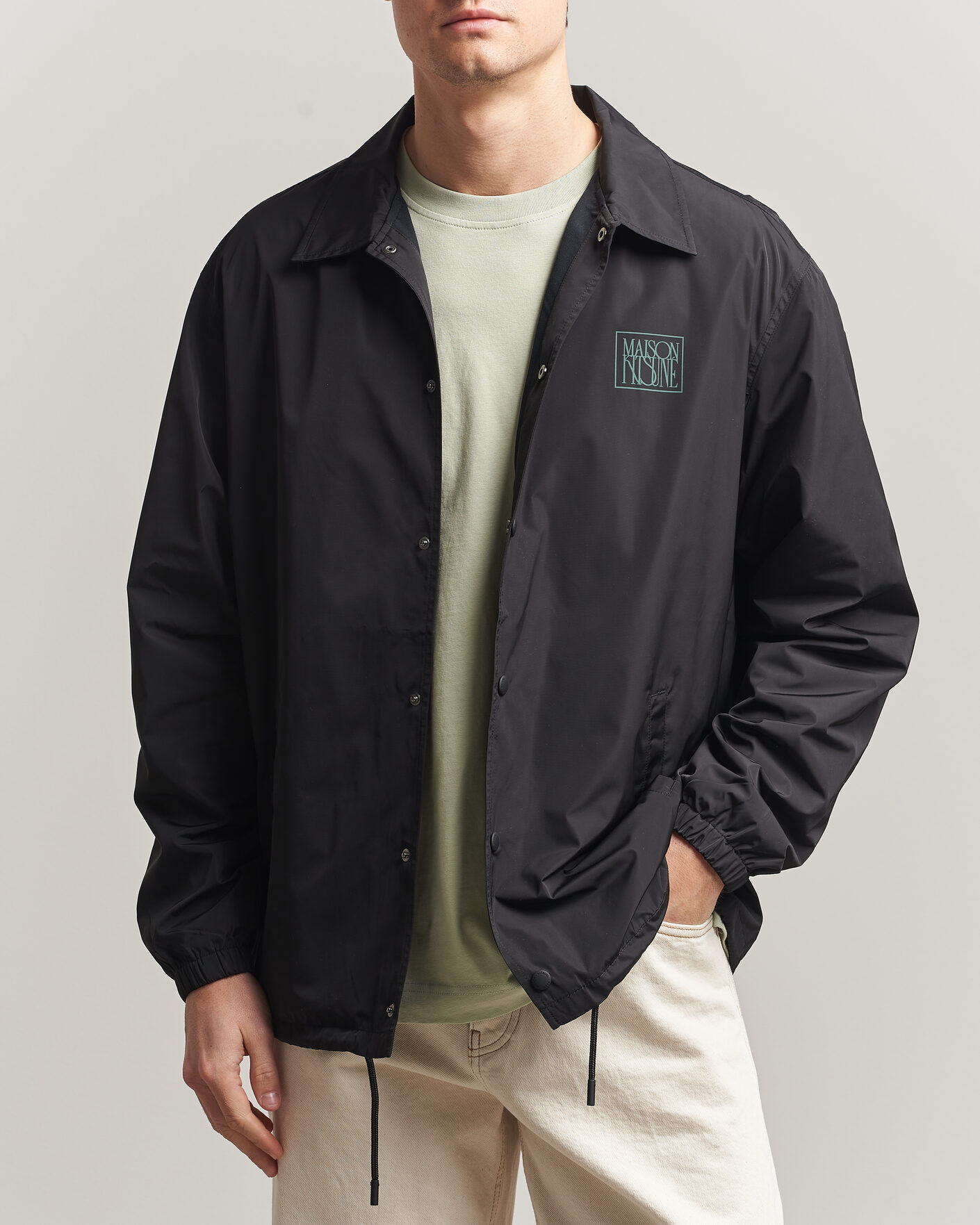 Heren | Jassen | Maison Kitsuné | Tonal Fox Head Coach Jacket Black