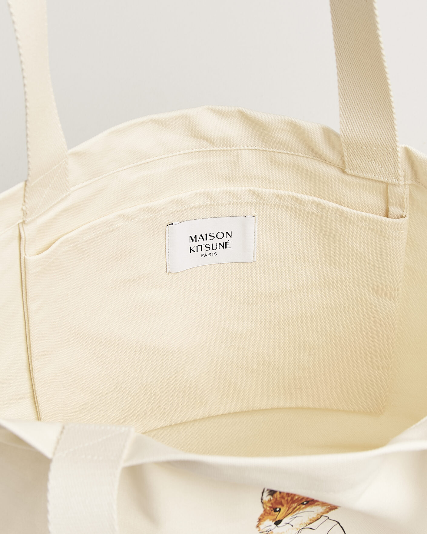 Heren | Tassen | Maison Kitsuné | Dressed Fox Totebag Ecru