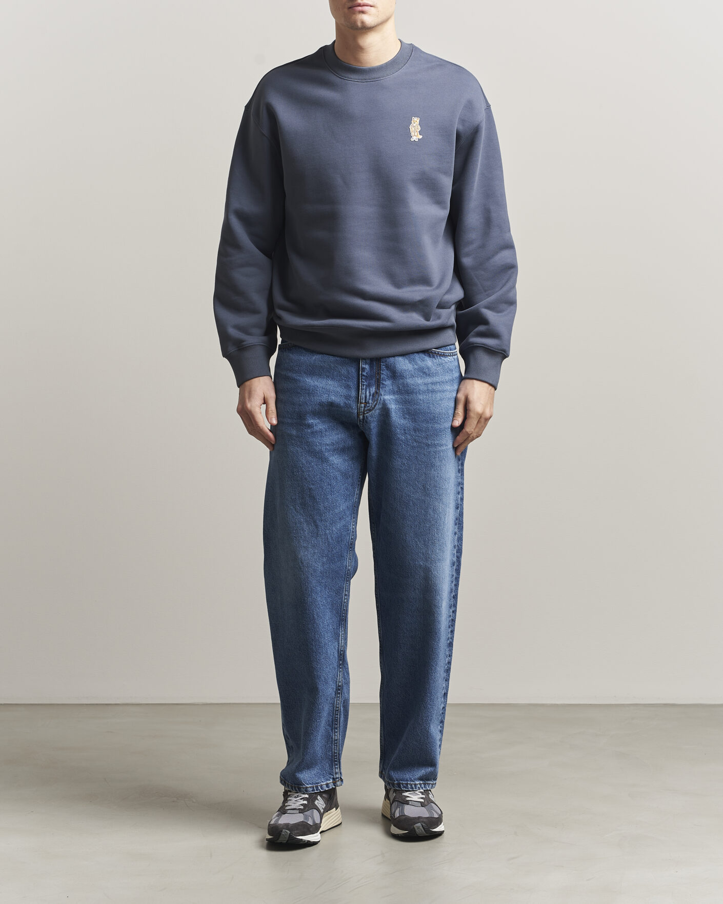 Heren | Truien | Maison Kitsuné | Dressed Fox Sweatshirt Shadow Blue