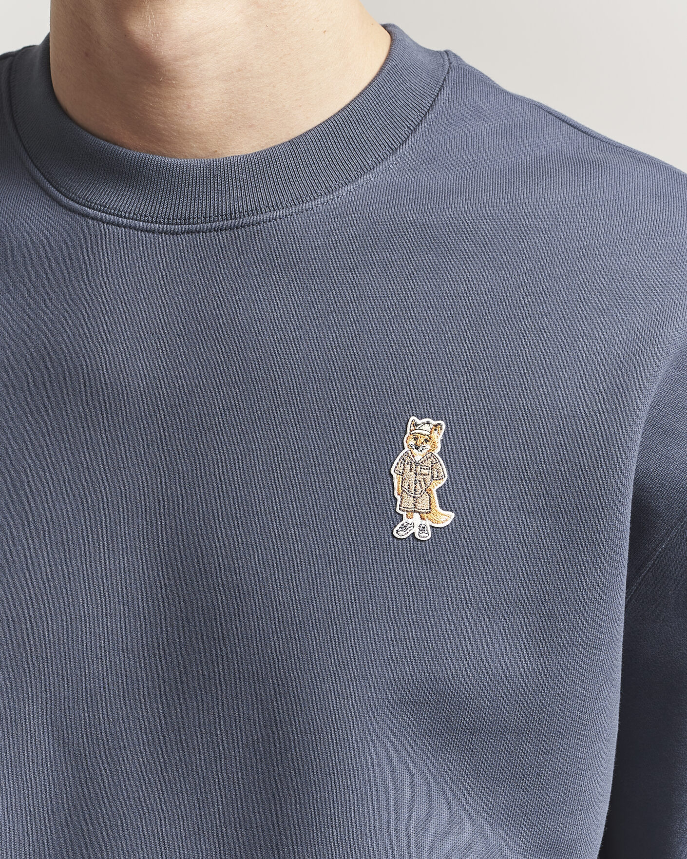 Heren | Truien | Maison Kitsuné | Dressed Fox Sweatshirt Shadow Blue