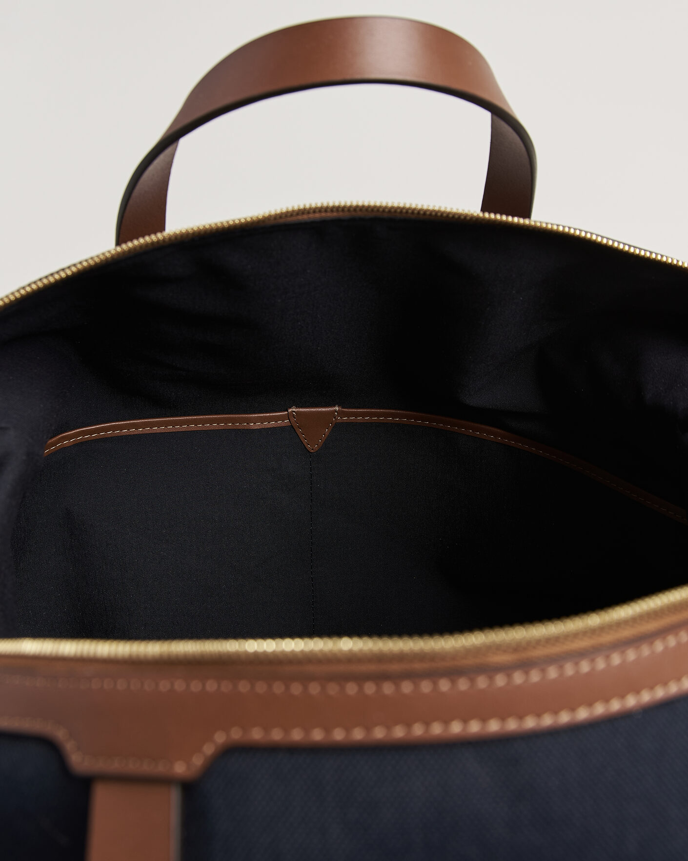 Heren | Tassen | Mismo | M/S Avail 48h Nylon Weekendbag Deep Sea Blue/Cuoio