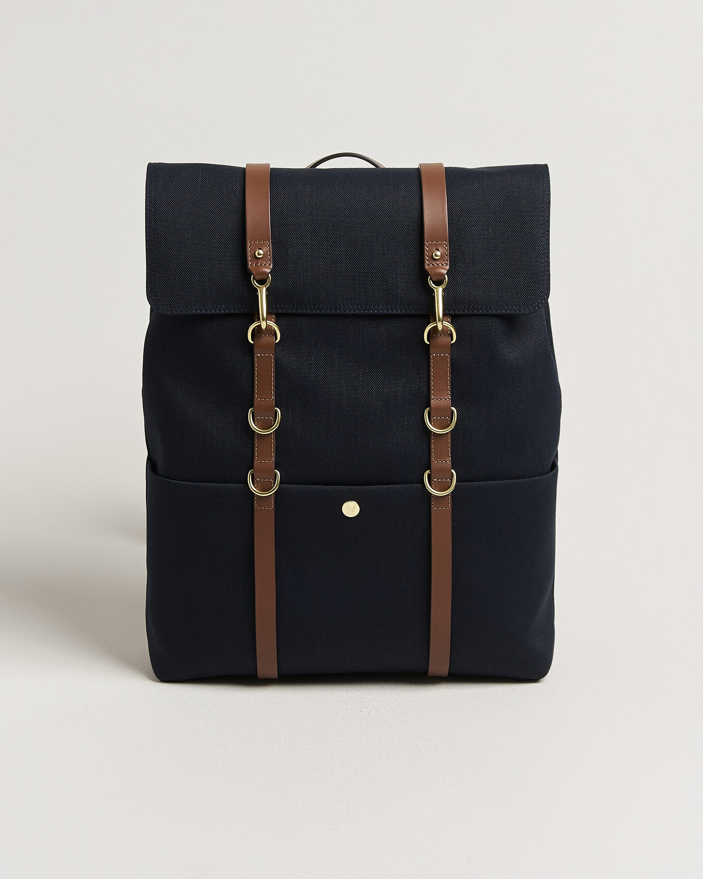 Heren | Tassen | Mismo | M/S Nylon Backpack Deep Sea Blue/Cuoio