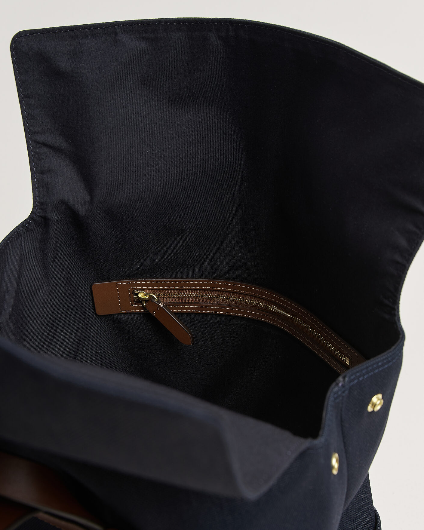 Heren | Tassen | Mismo | M/S Nylon Backpack Deep Sea Blue/Cuoio