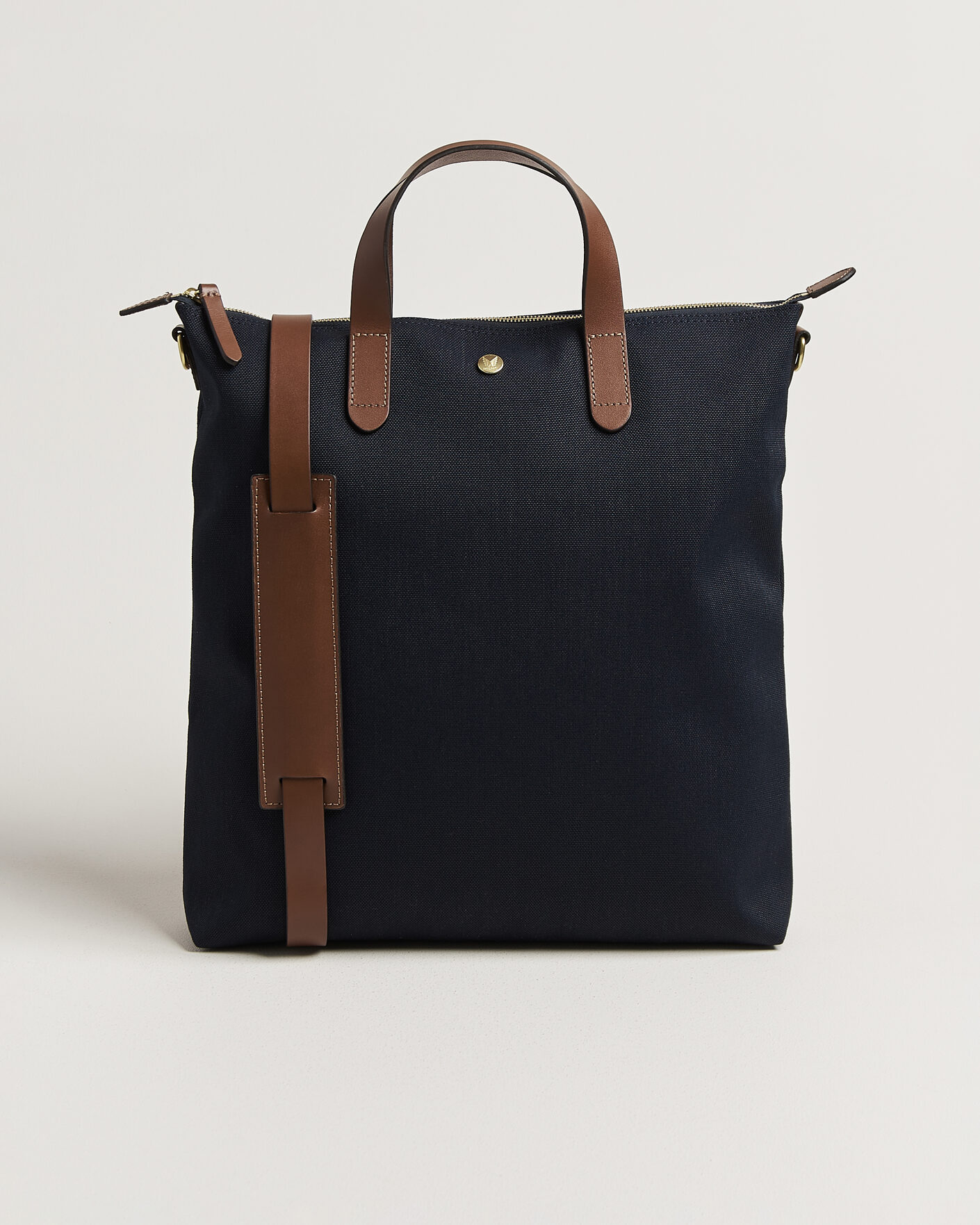 Heren | Mismo M/S Canvas Shopper Deep Sea Blue/Cuoio | Mismo | M/S Canvas Shopper Deep Sea Blue/Cuoio