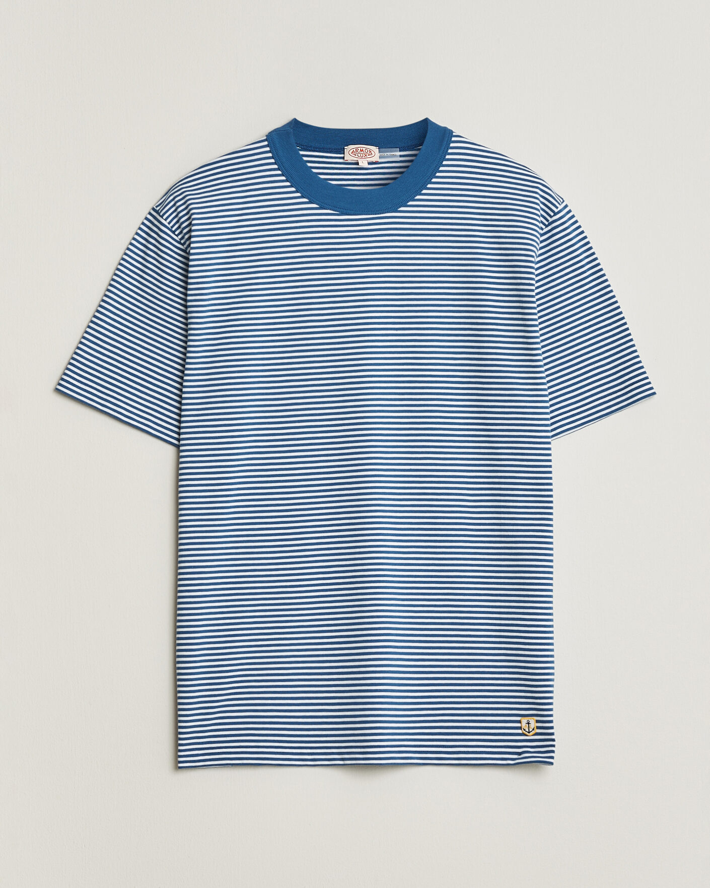 Heren | T-shirts | Armor-lux | Callac Héritage Stripe T-Shirt Dark Blue/Blanc