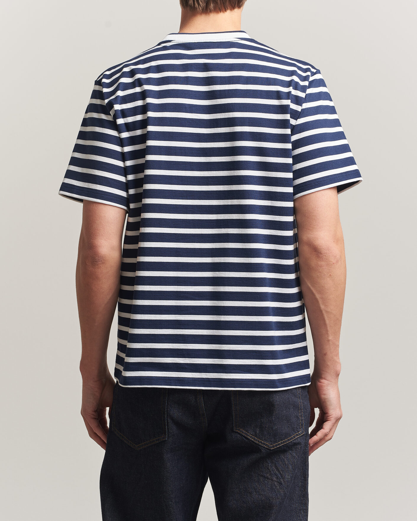 Heren | T-shirts | Armor-lux | Heritage Callac Stripe T-Shirt Marine/Blanc