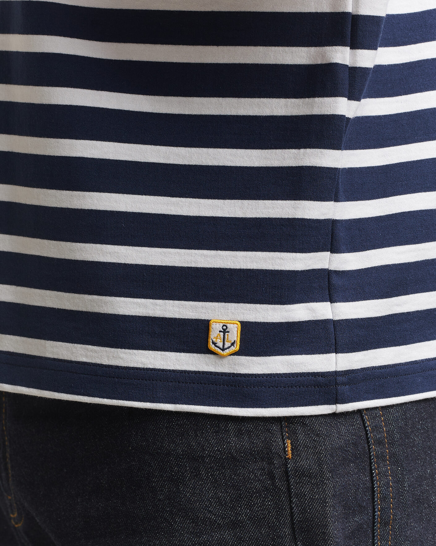Heren | T-shirts | Armor-lux | Heritage Callac Stripe T-Shirt Marine/Blanc