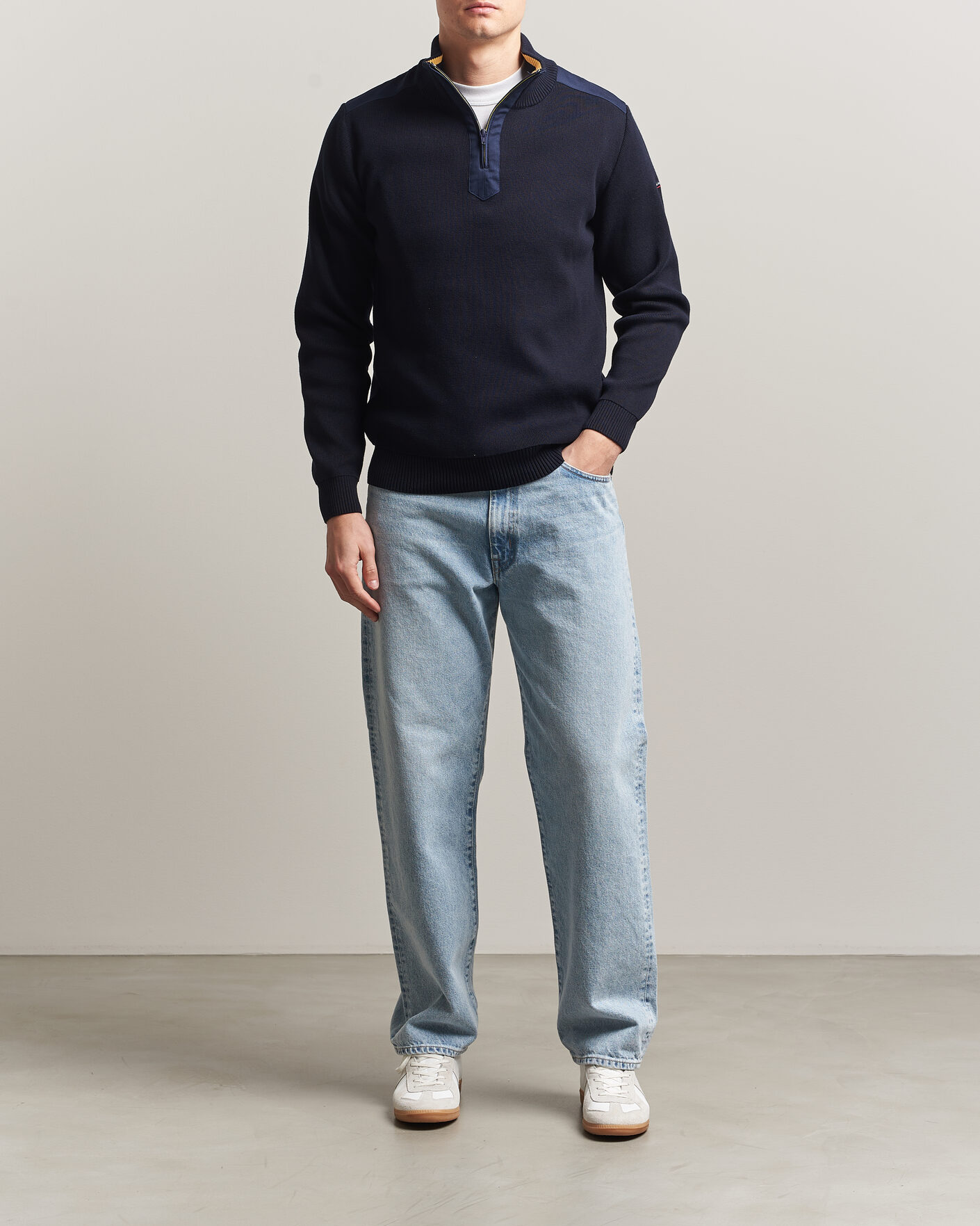 Heren | Truien | Armor-lux | Workwear Half Zip Marine Deep