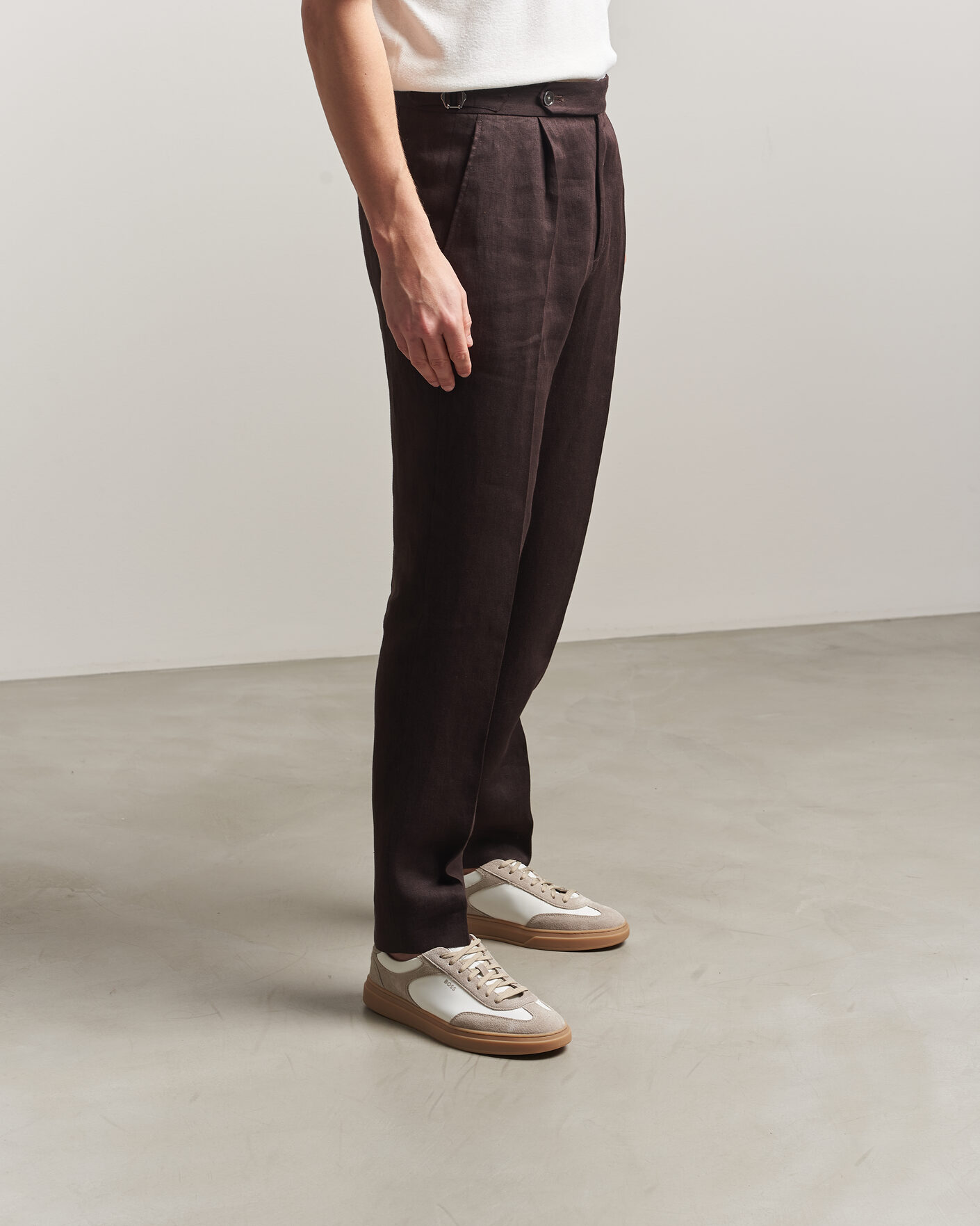 Heren | Sneakers | BOSS BLACK | Kieran Suede/Nylon Sneaker Medium Beige