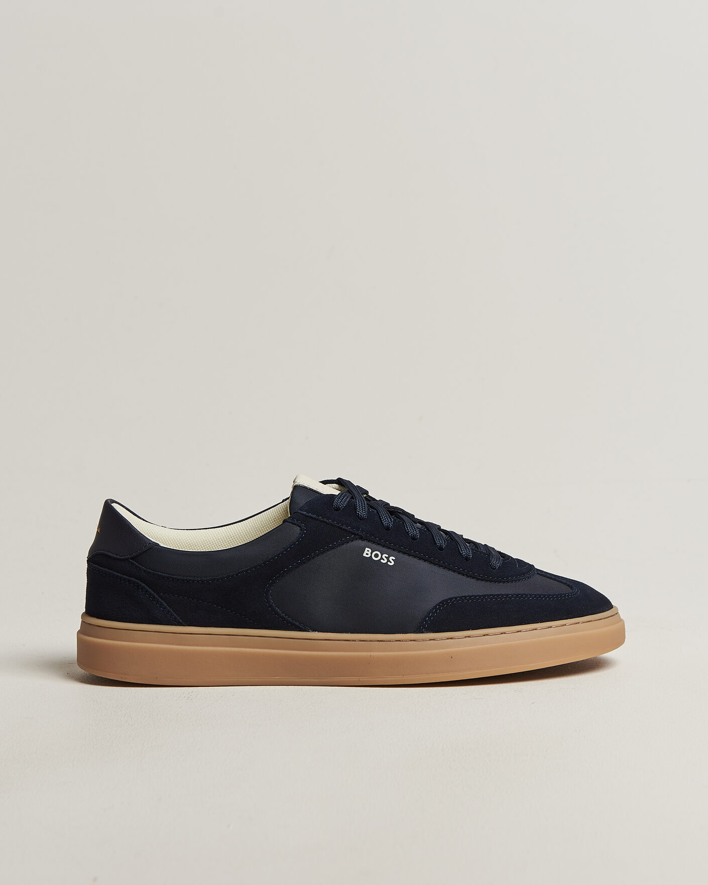 Heren | Sneakers | BOSS BLACK | Kieran Suede/Nylon Sneaker Dark Blue