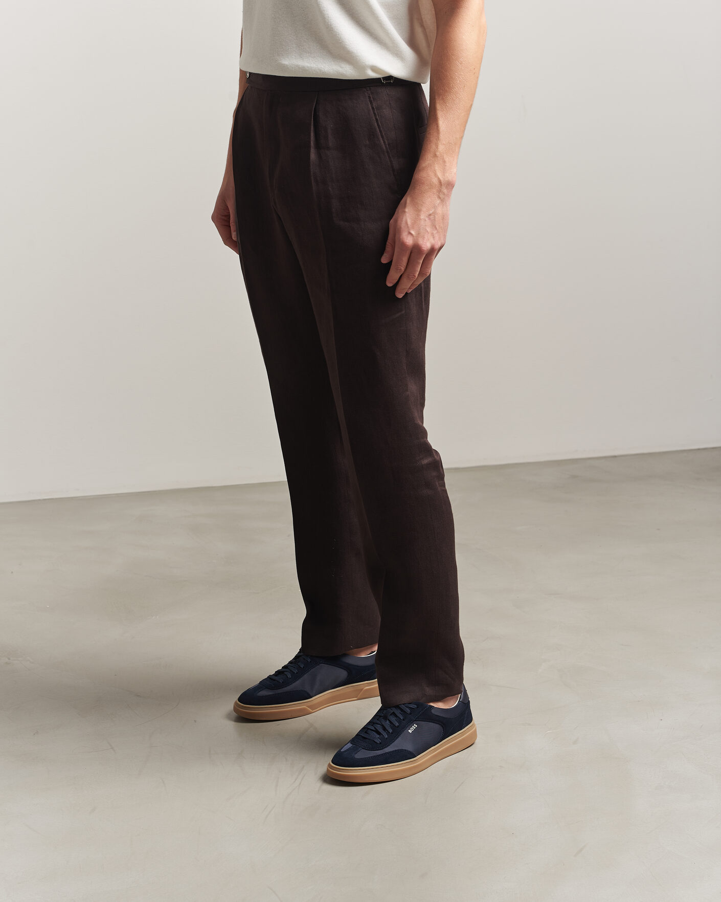 Heren | Sneakers | BOSS BLACK | Kieran Suede/Nylon Sneaker Dark Blue