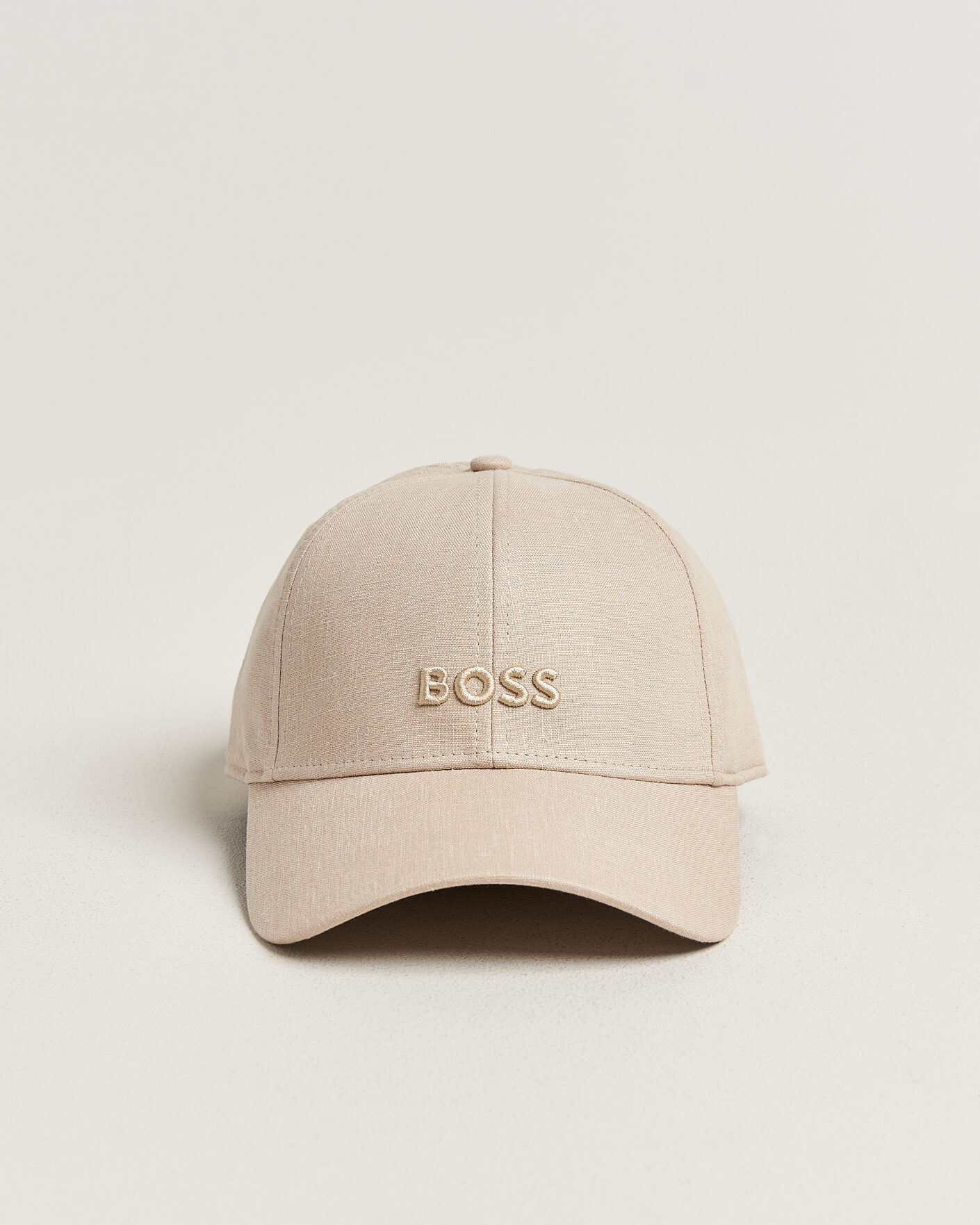 Heren | Hoeden en petten | BOSS BLACK | Zed Linen Cap Open Beige