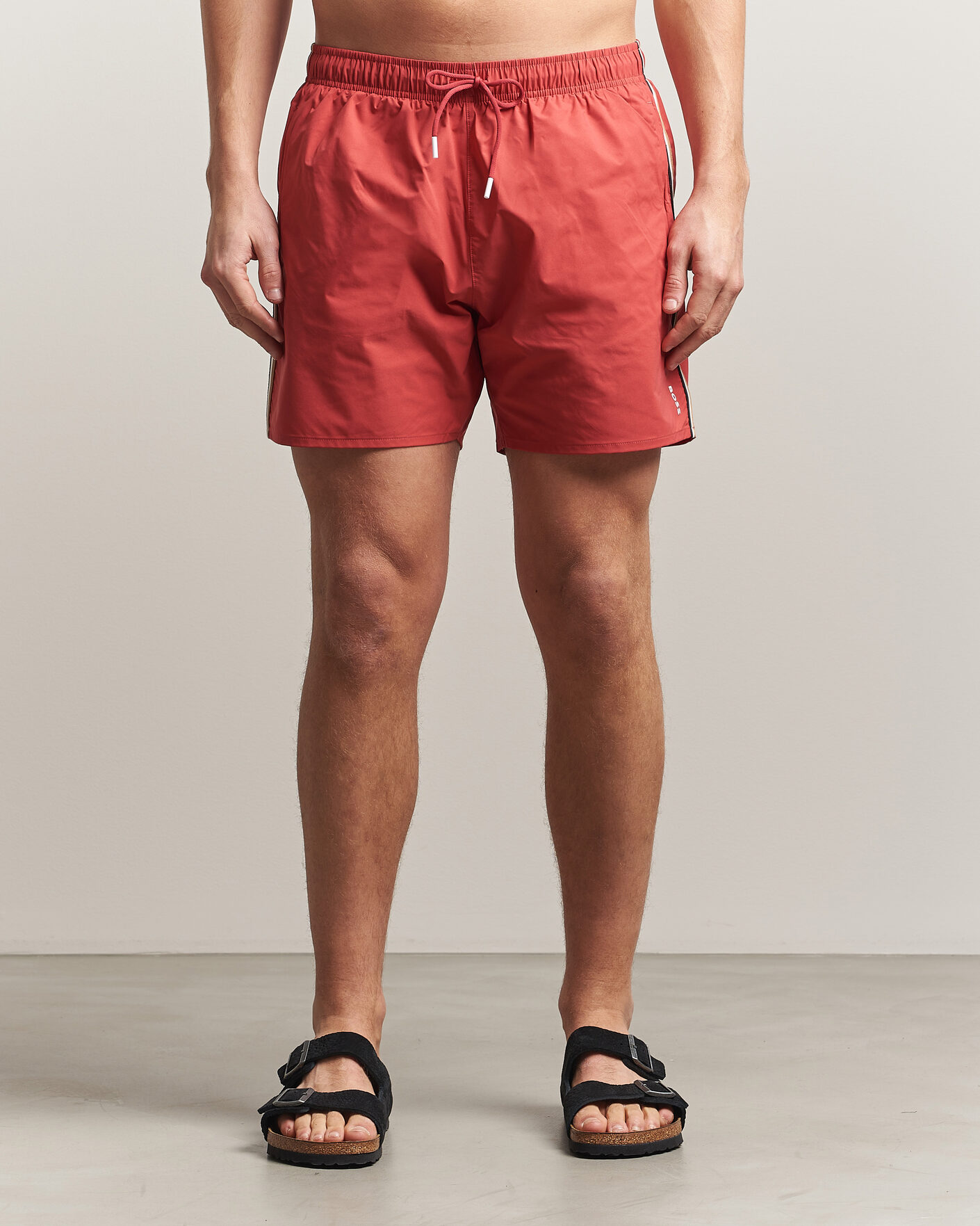 Heren | Zwembroek | BOSS BLACK | Iconic Swimshorts Dark Red