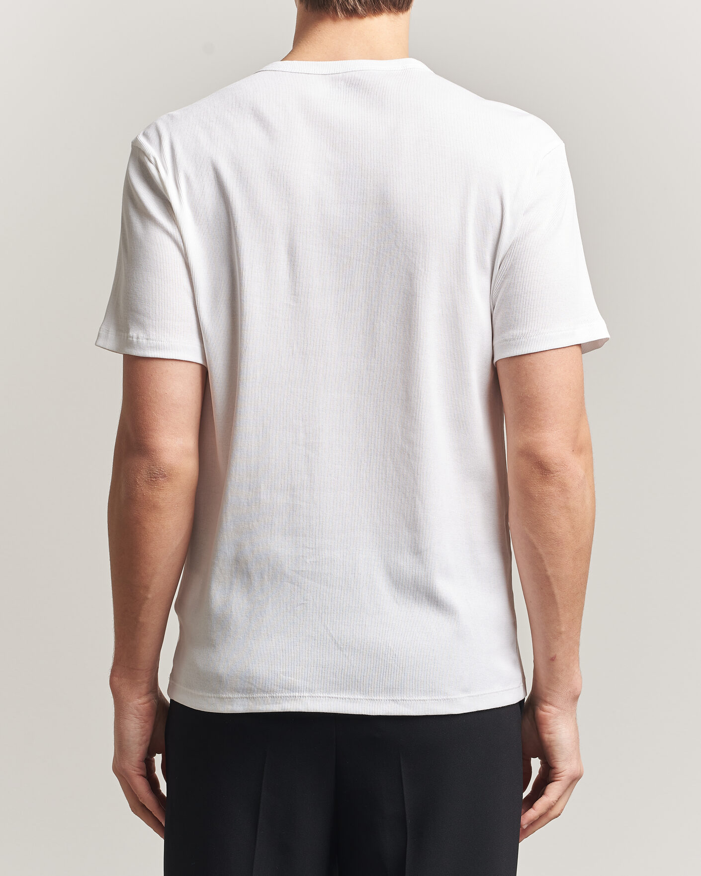 Heren | T-shirts | BOSS BLACK | 2-Pack Ribbed T-Shirt White/Black