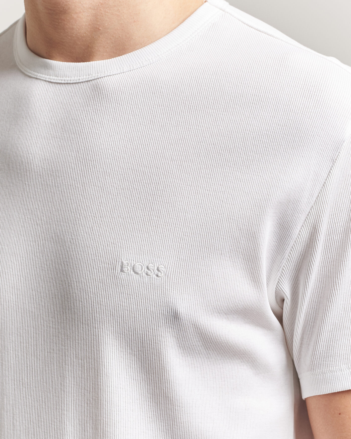Heren | T-shirts | BOSS BLACK | 2-Pack Ribbed T-Shirt White/Black