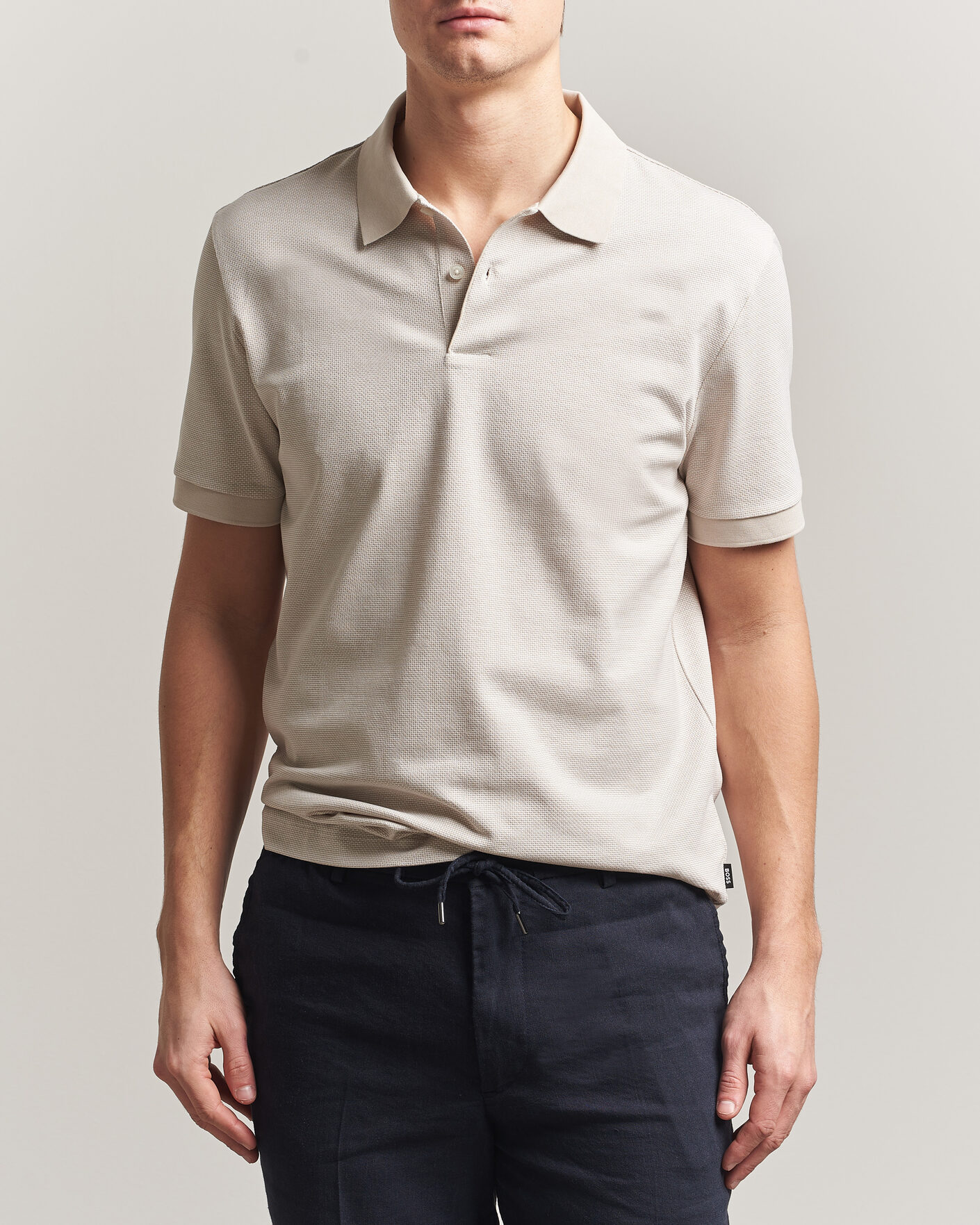Heren | Polo's | BOSS BLACK | Parlay Jersey Polo Open Beige