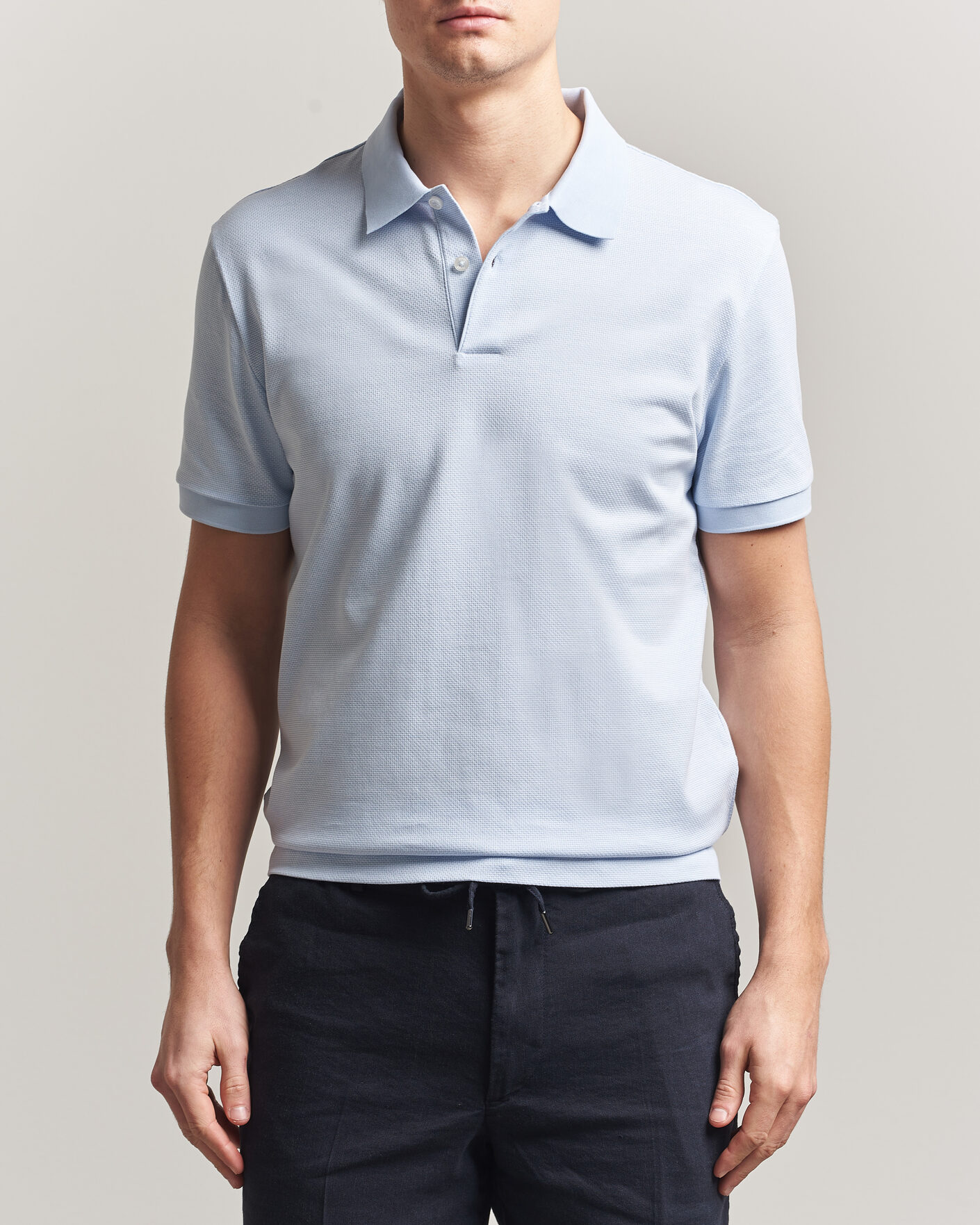 Heren | Polo's | BOSS BLACK | Parlay Jersey Polo Light Blue