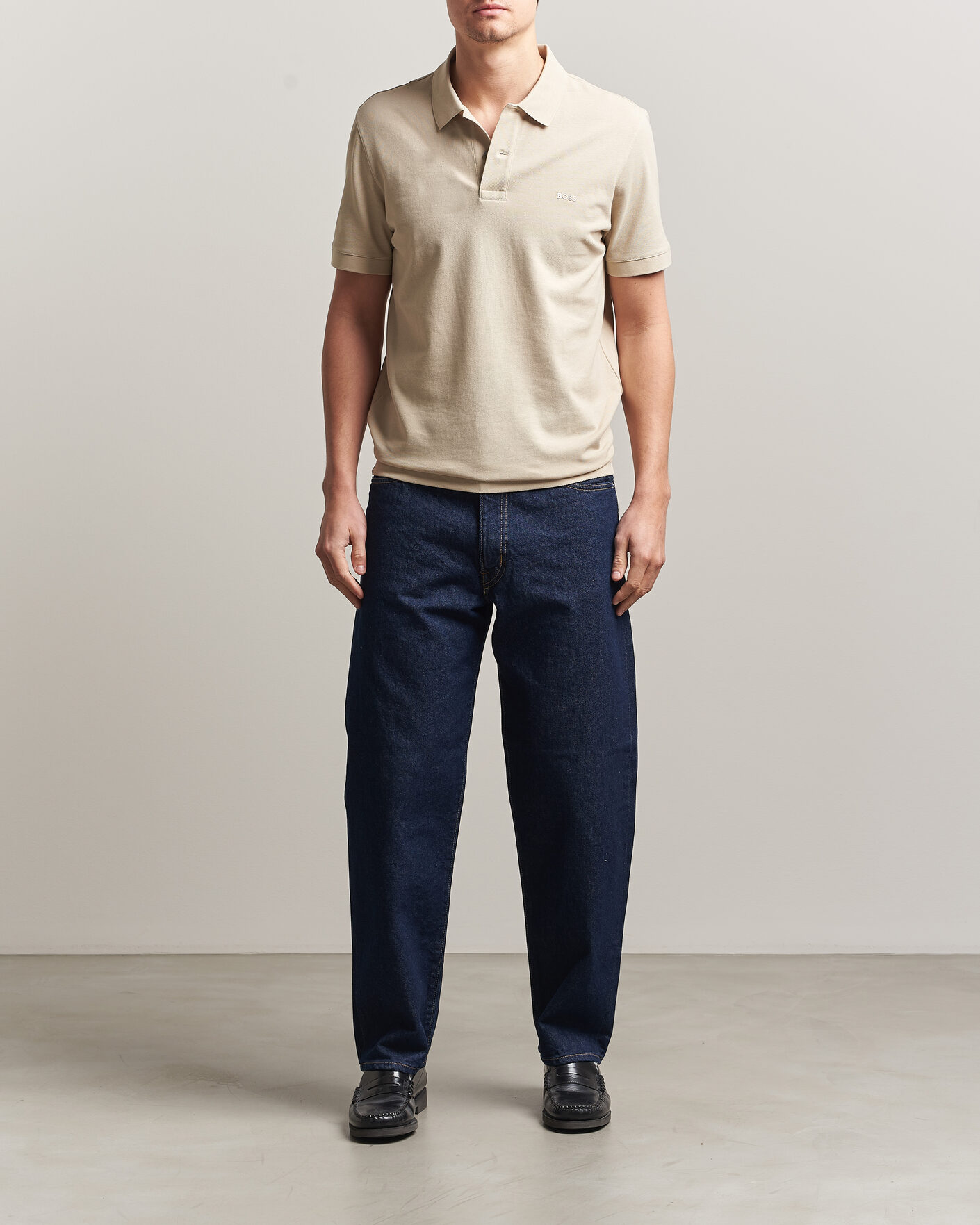 Heren | Polo's | BOSS BLACK | Pallas Polo Open Beige