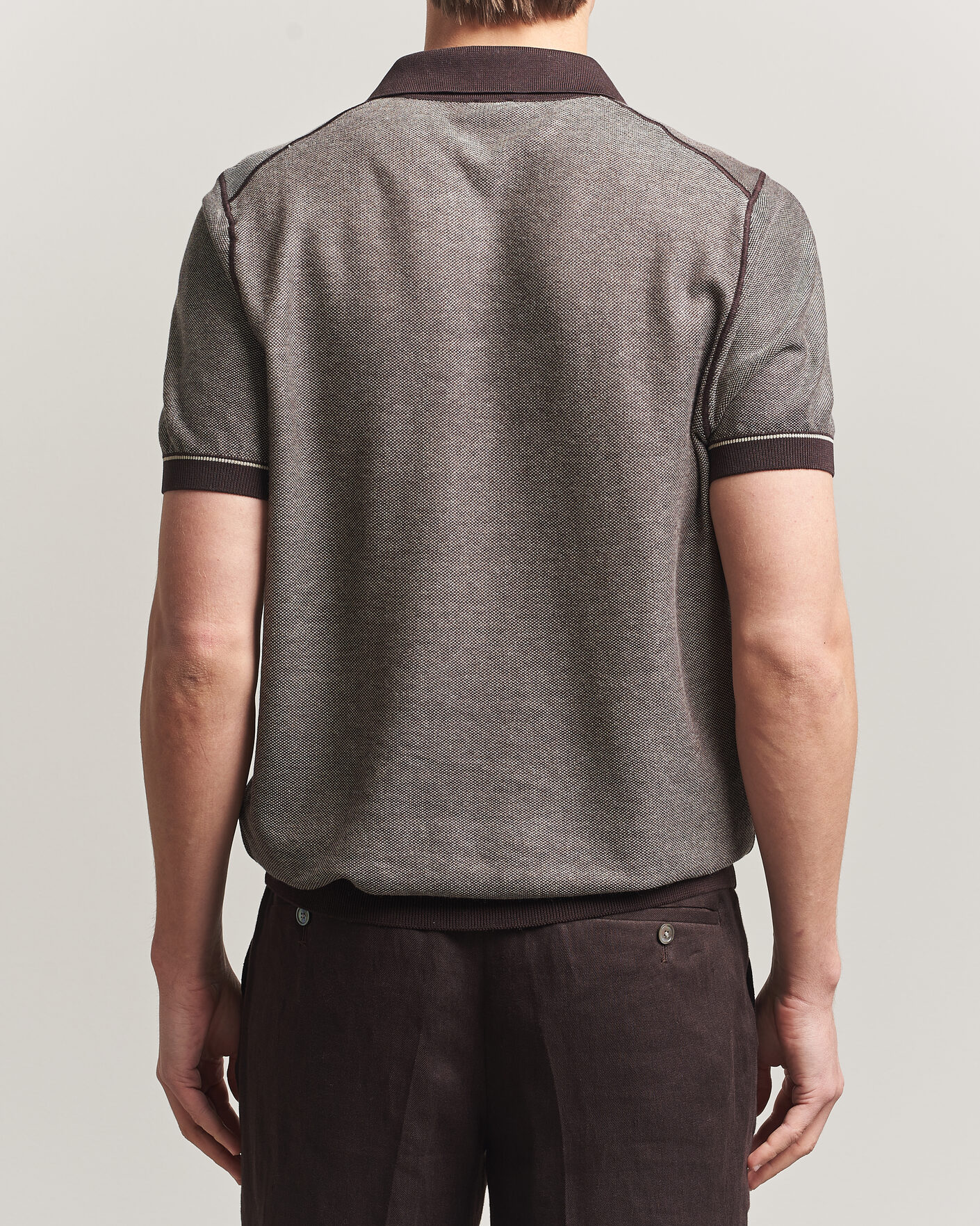 Heren | Polo's | BOSS BLACK | Narciso Knitted Polo Dark Brown