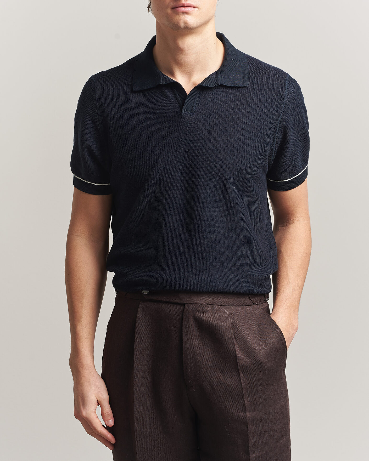 Heren | Polo's | BOSS BLACK | Narciso Knitted Polo Dark Blue
