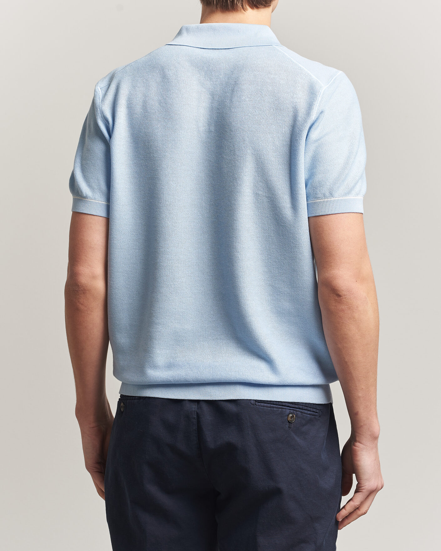 Heren | Polo's | BOSS BLACK | Narciso Knitted Polo Light Blue