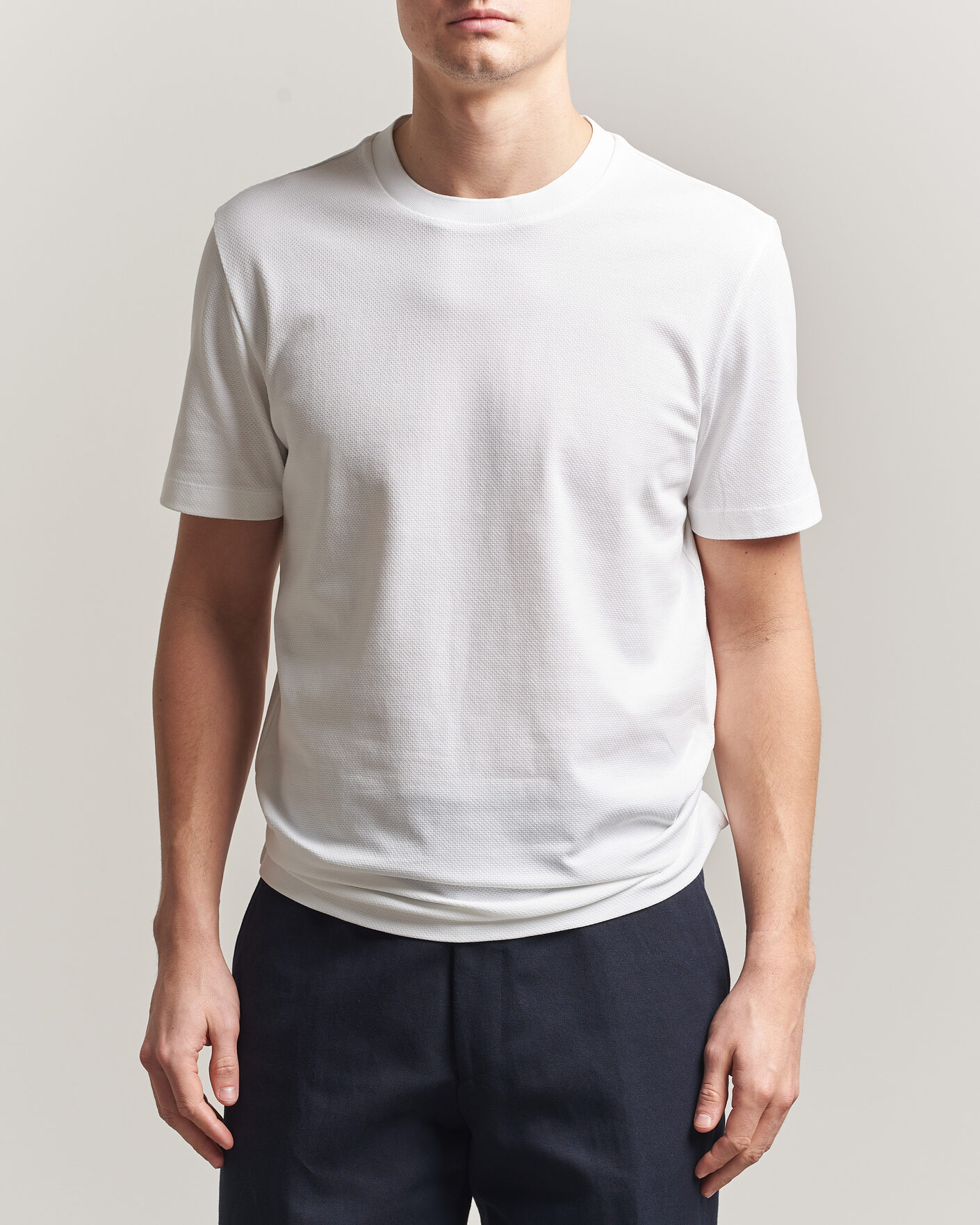 Heren | T-shirts | BOSS BLACK | Thompson Structured T-Shirt White
