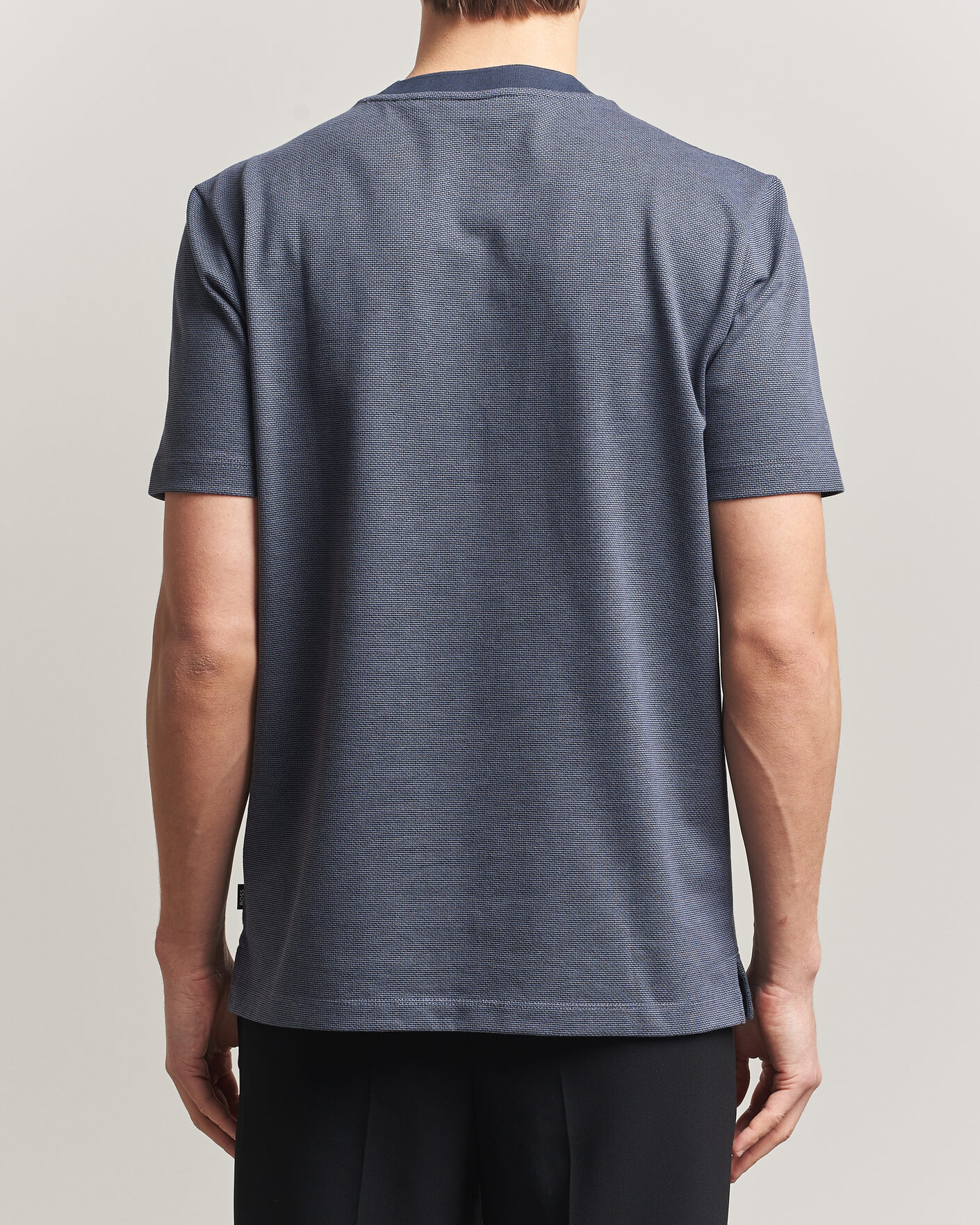 Heren | T-shirts | BOSS BLACK | Thompson Structured T-Shirt Dark Blue
