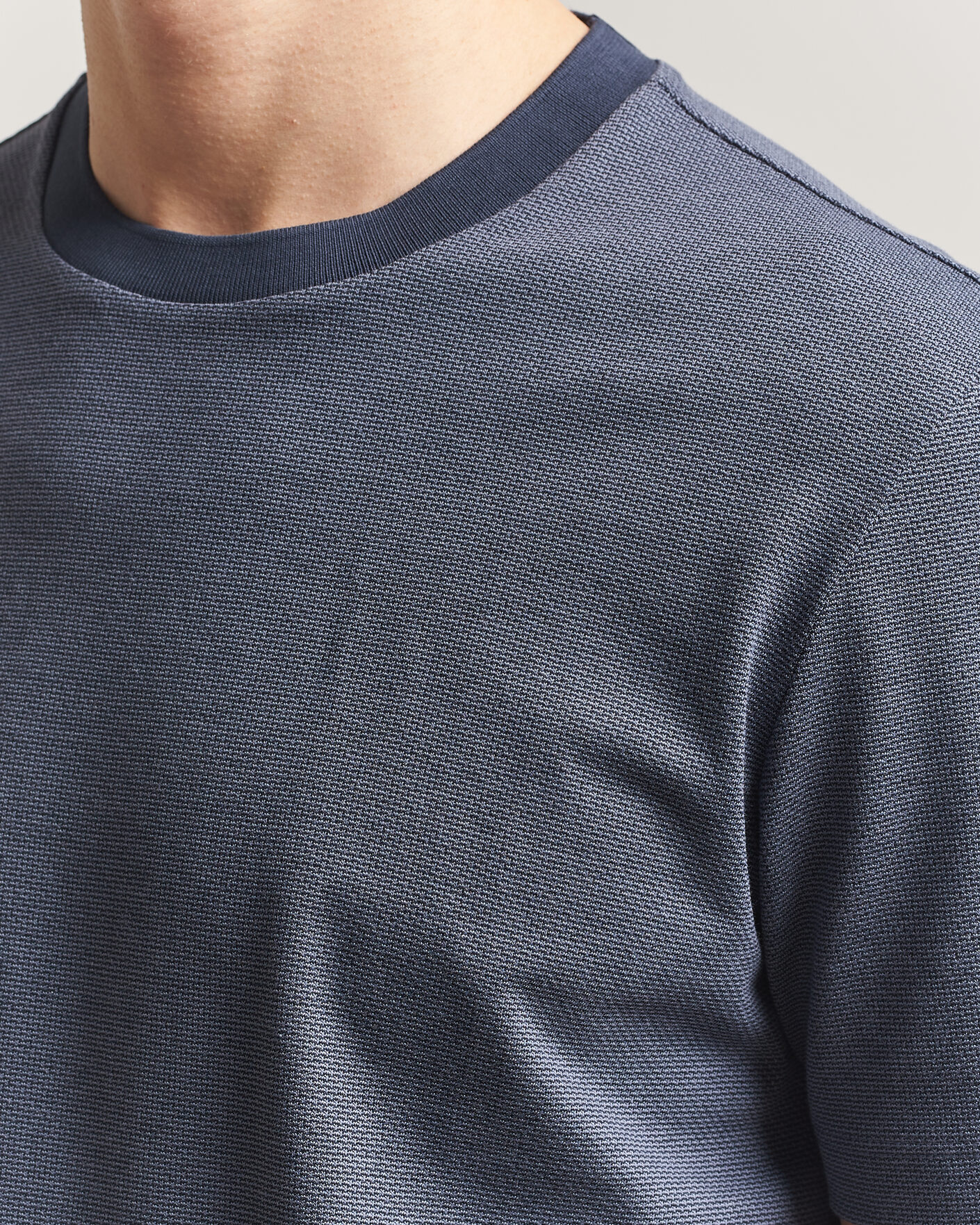 Heren | T-shirts | BOSS BLACK | Thompson Structured T-Shirt Dark Blue