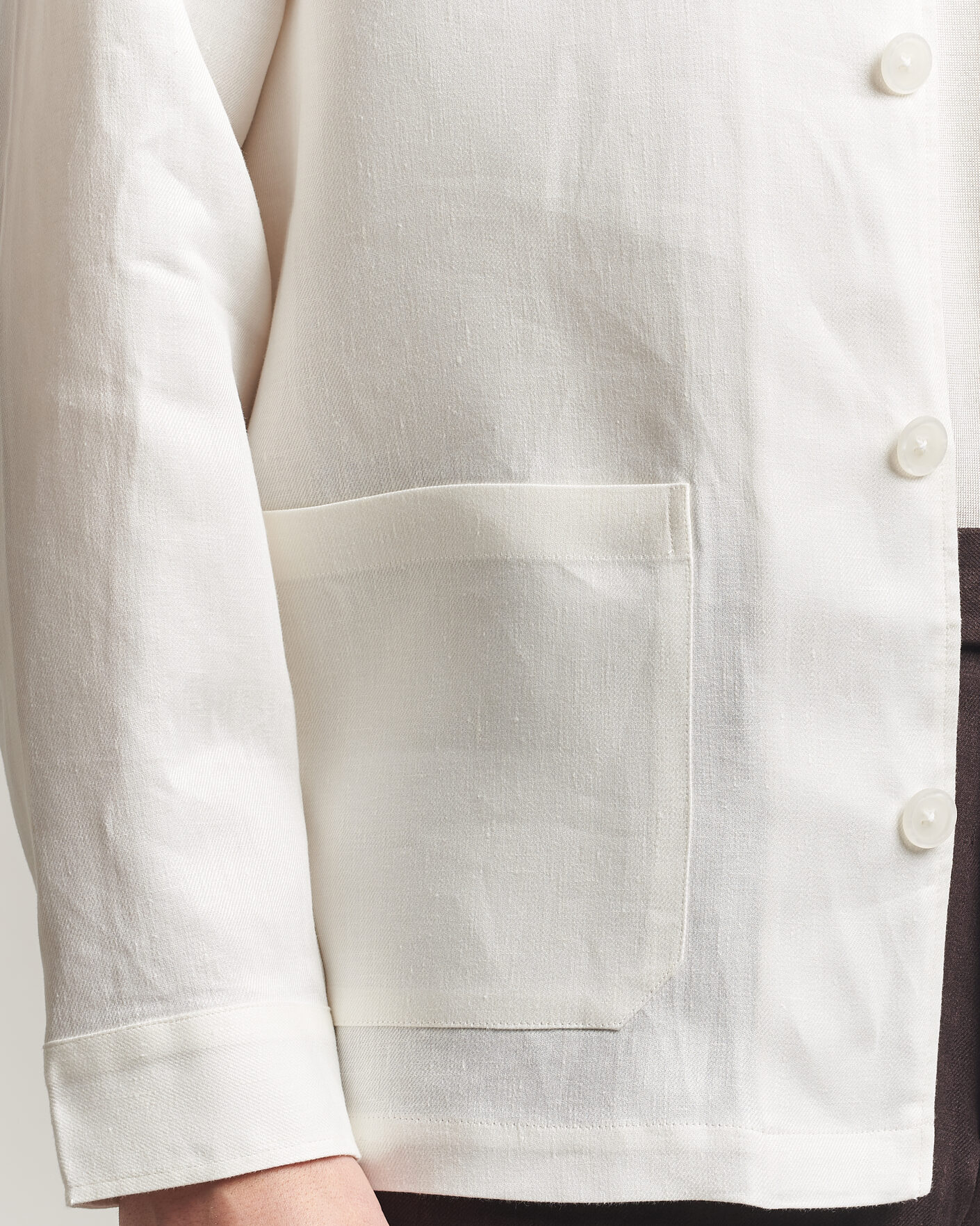 Heren | Overhemden | BOSS BLACK | Cai Linen Overshirt White