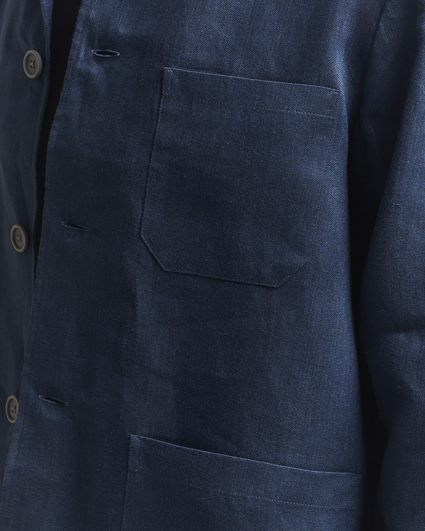 Heren | Overhemden | BOSS BLACK | Cai Linen Overshirt Dark Blue