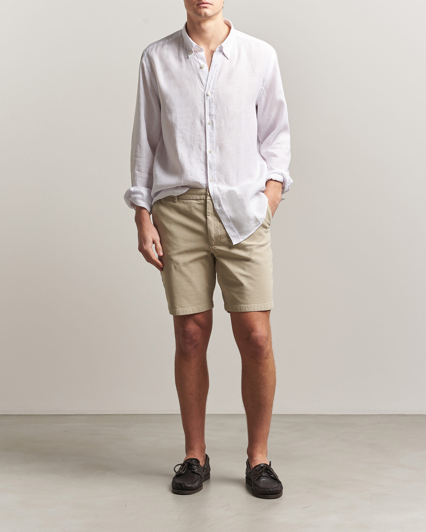 Heren | Overhemden | BOSS BLACK | Liam Linen Shirt White