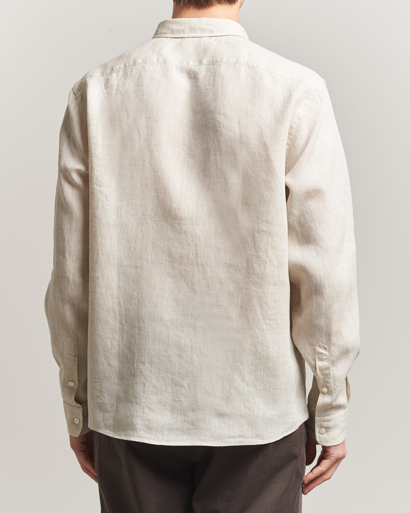 Heren | Overhemden | BOSS BLACK | Liam Linen Shirt Open Beige