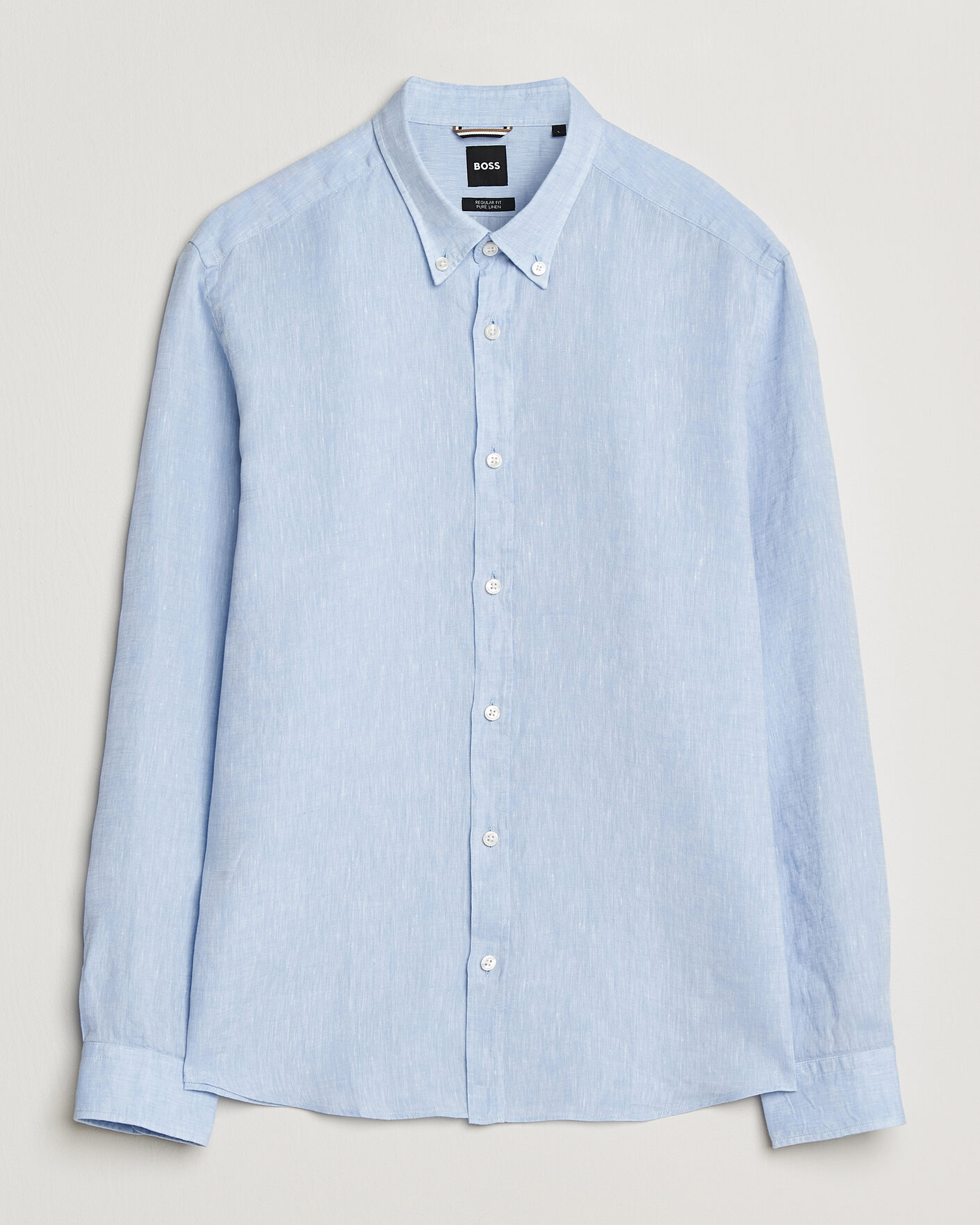 Heren | Overhemden | BOSS BLACK | Liam Linen Shirt Light Blue